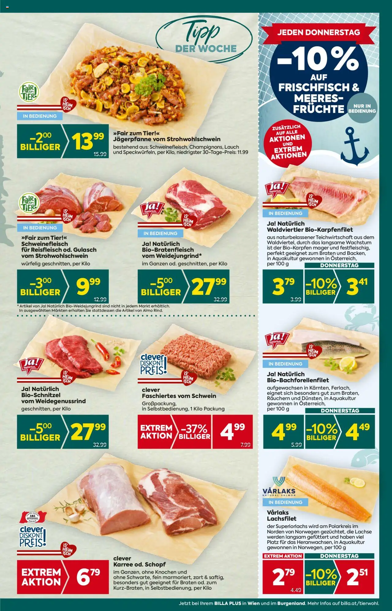 Billa Plus Flugblatt - Burgenland gültig ab 09.10.2025 | Seite: 9 | Produkte: Schweinefleisch