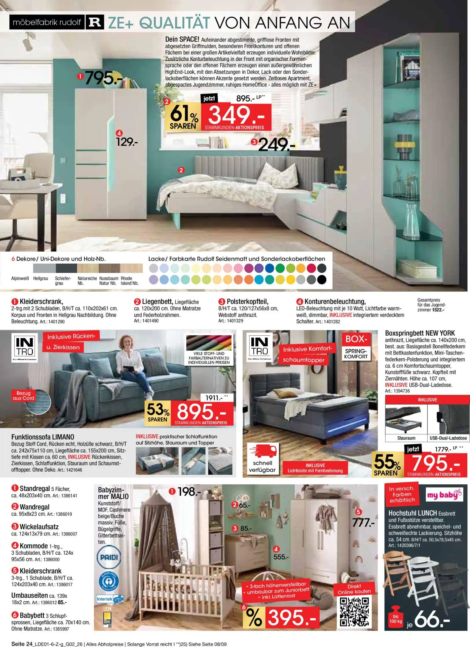 Zurbrüggen Große Marken-Sensation – gültig ab 31.01.2026 | Seite: 26 | Produkte: Wandregal, Kleiderschrank, Kommode, Lattenrost