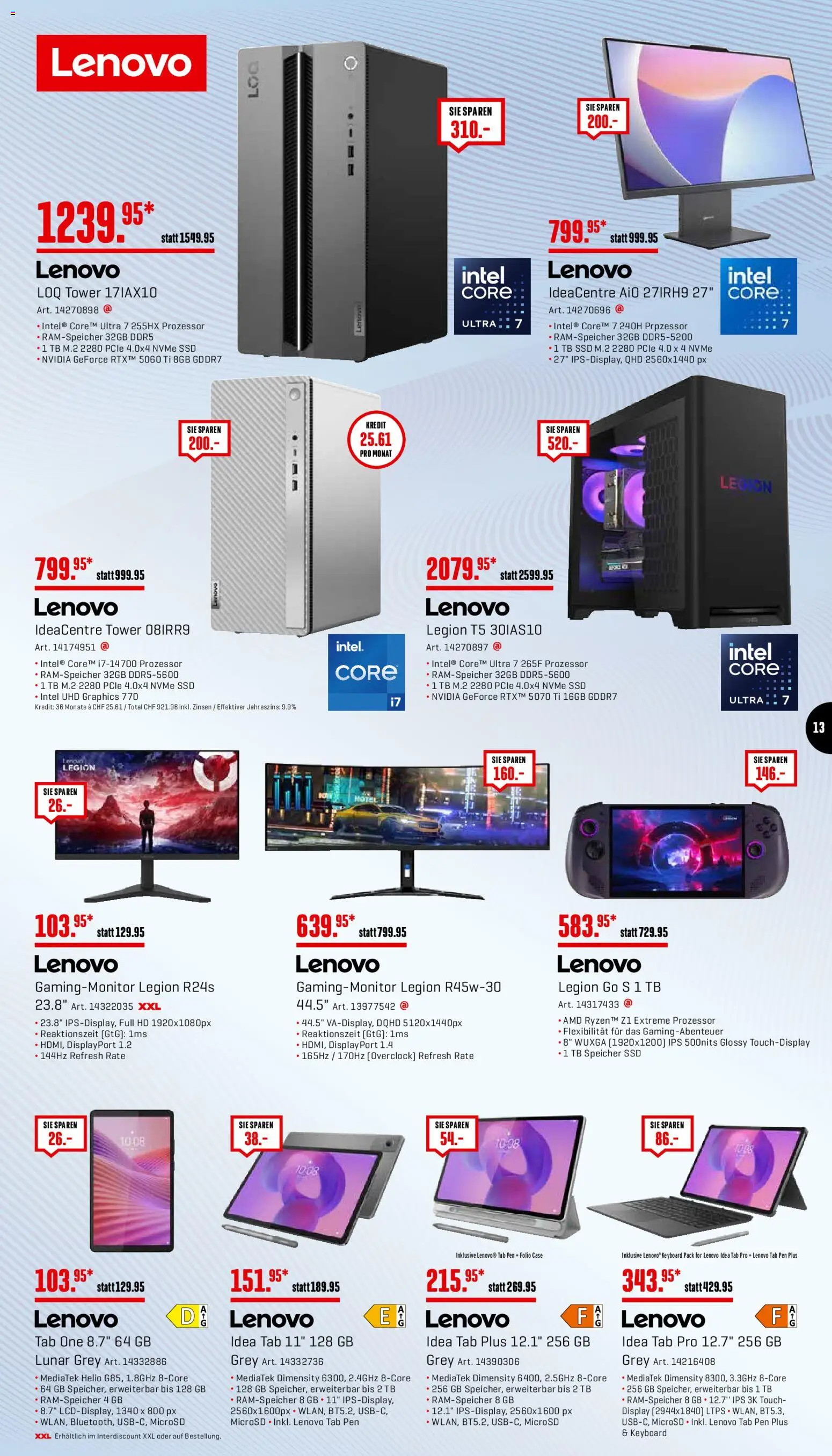 Interdiscount aktionen – gültig ab 20.04.2026 | Seite: 13 | Produkte: Lenovo