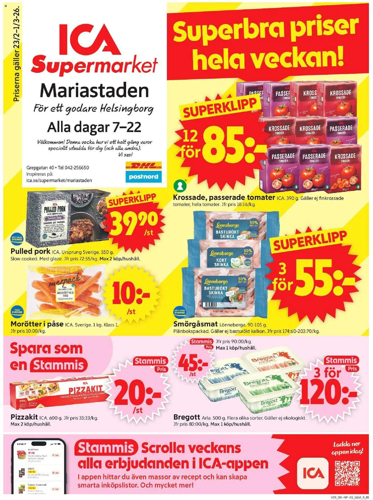 ICA Supermarket reklamblad aktuell från 23.02.2026 | Sida: 1