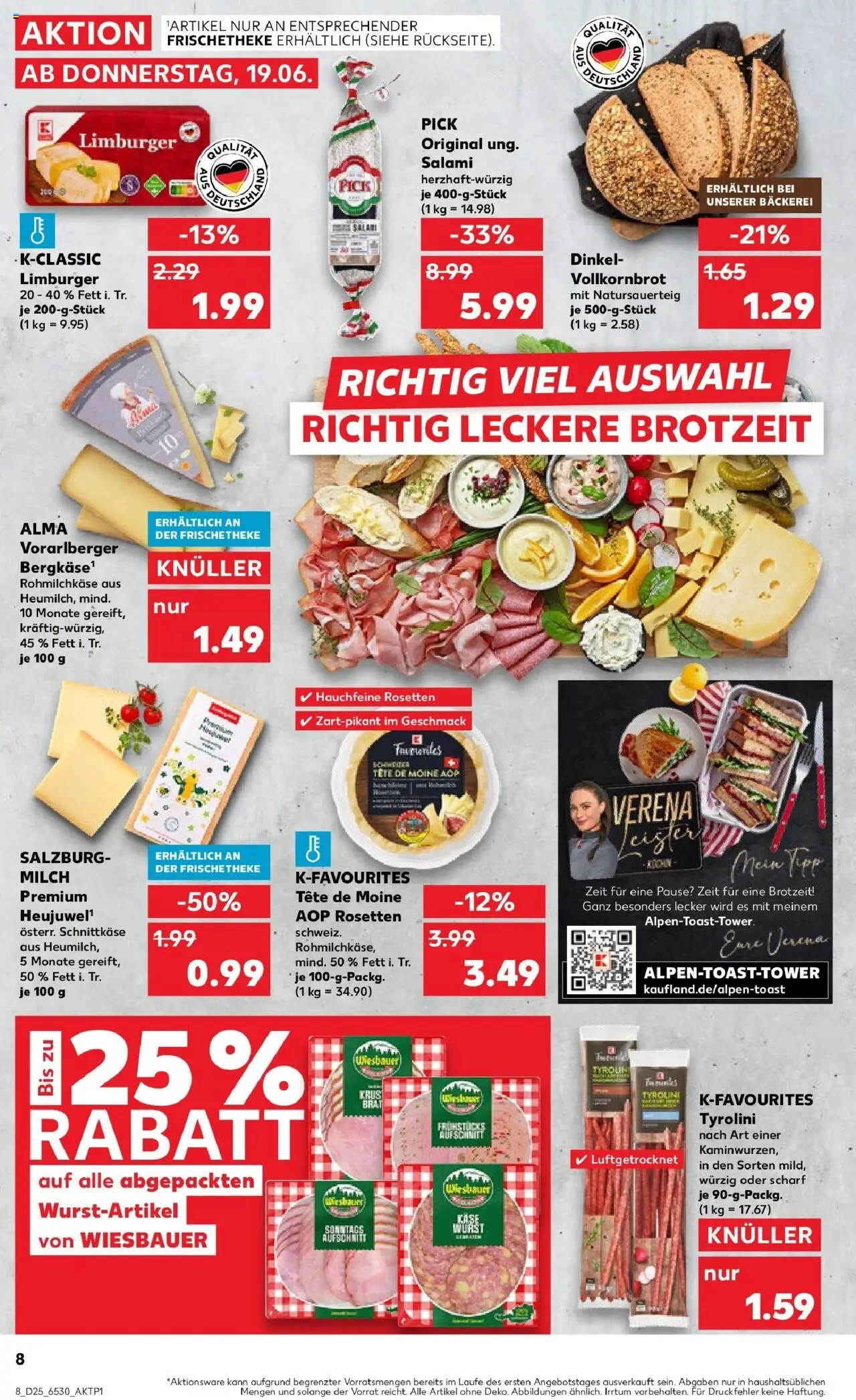 Kaufland prospekt Meerane	 - gültig ab dem 22.06.2025 | Seite: 21 | Produkte: Bäckerei, Milch, Vollkornbrot, Kuchen