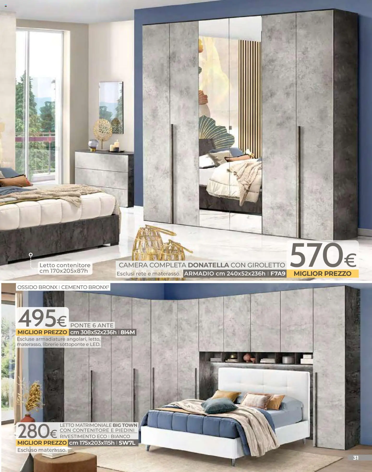 Volantino Mondo Convenienza del 01.01.2026 | Pagina: 33 | Prodotti: Letto contenitore, Contenitore, Letto, Armadio