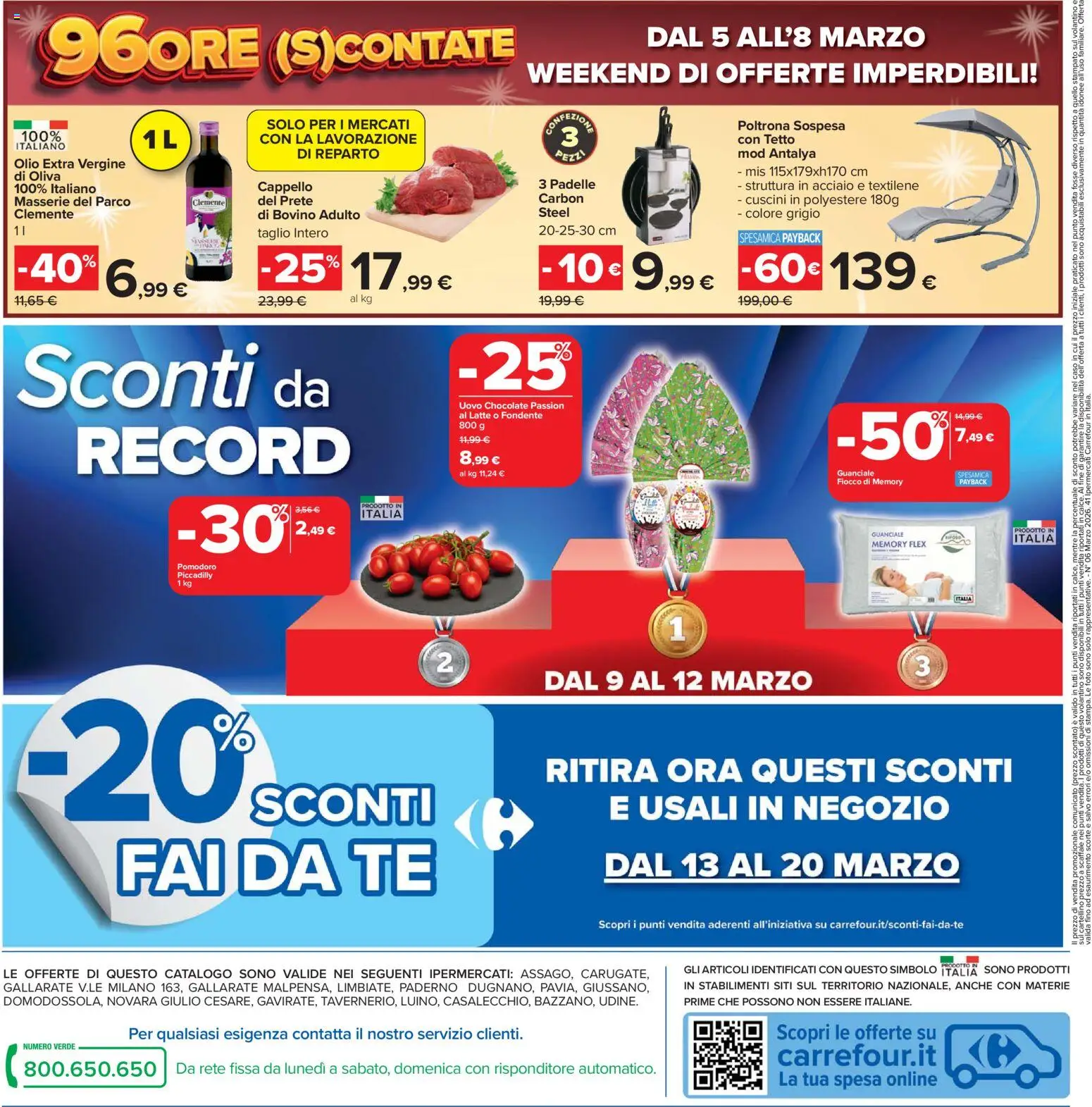 Volantino Carrefour del 02.03.2026 | Pagina: 38 | Prodotti: Latte, Cappello, Olio extra vergine, Guanciale