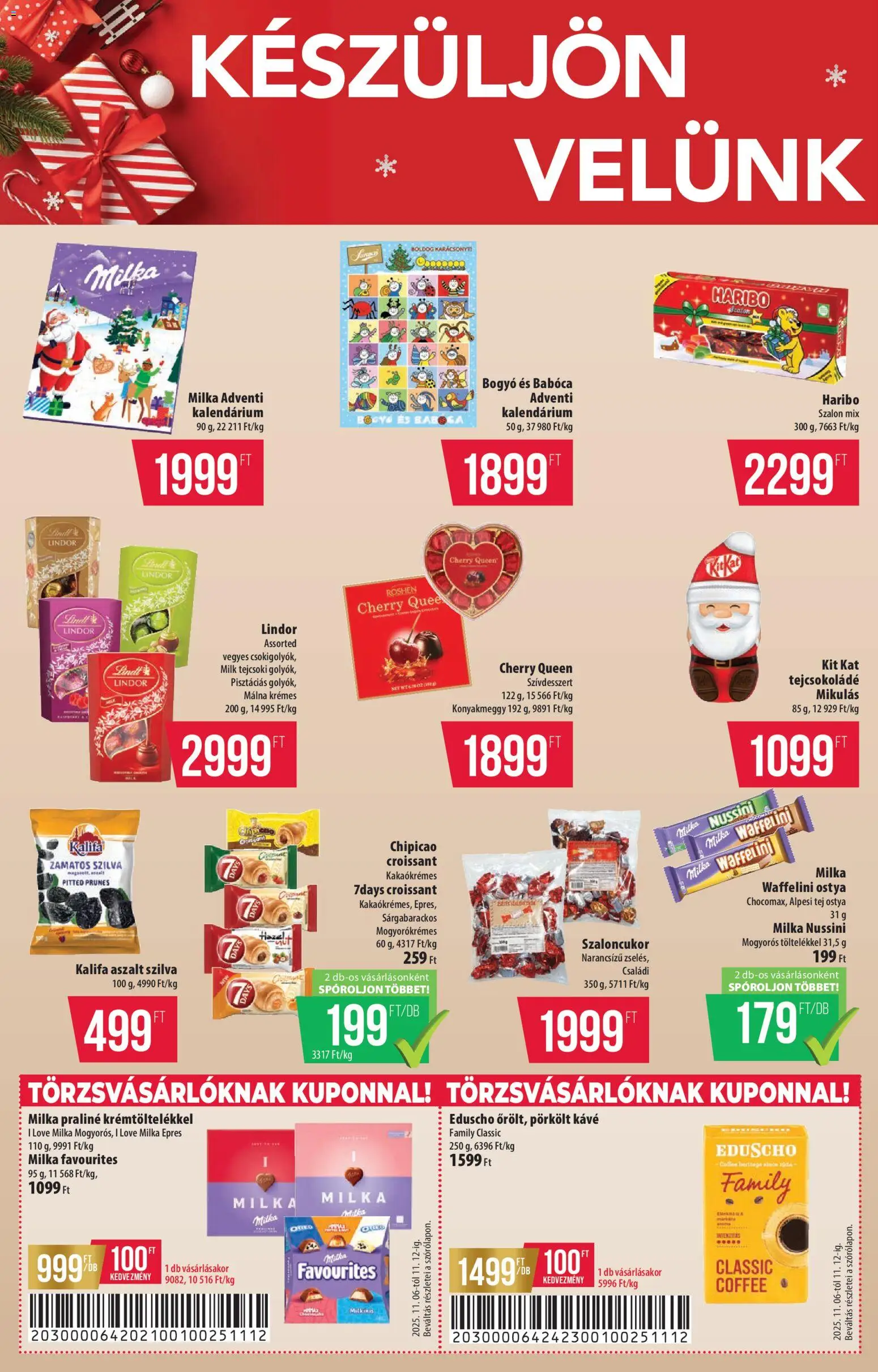 COOP akciós ujság - amely érvényes a következő dátumtól: 06.11.2025 | Oldal: 10 | Termékek: Málna, Croissant, Tejcsokoládé, Tej