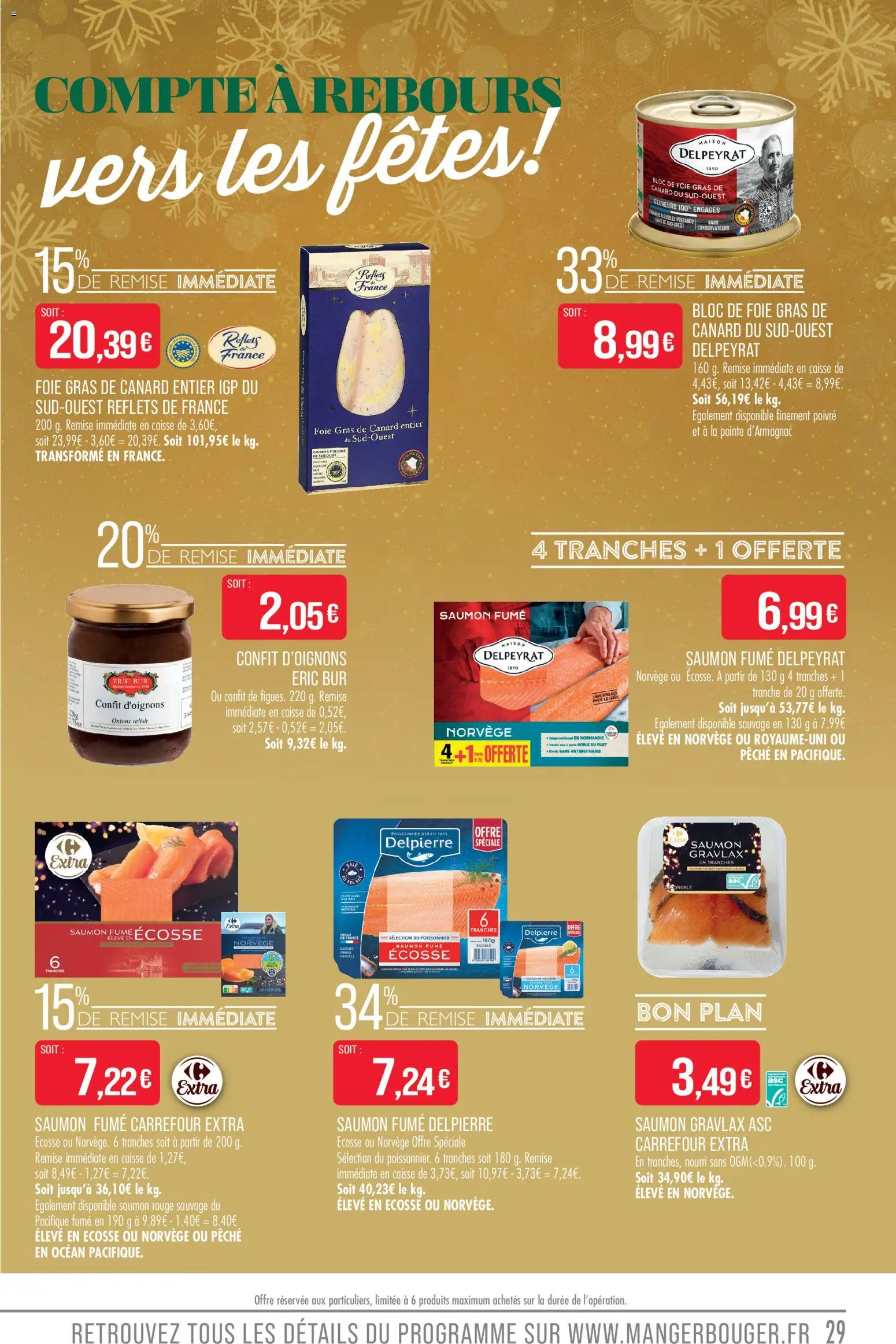 {H1} | Page: 29 | Produits: Gras de canard entier, Saumon fumé, Poivre, Saumon