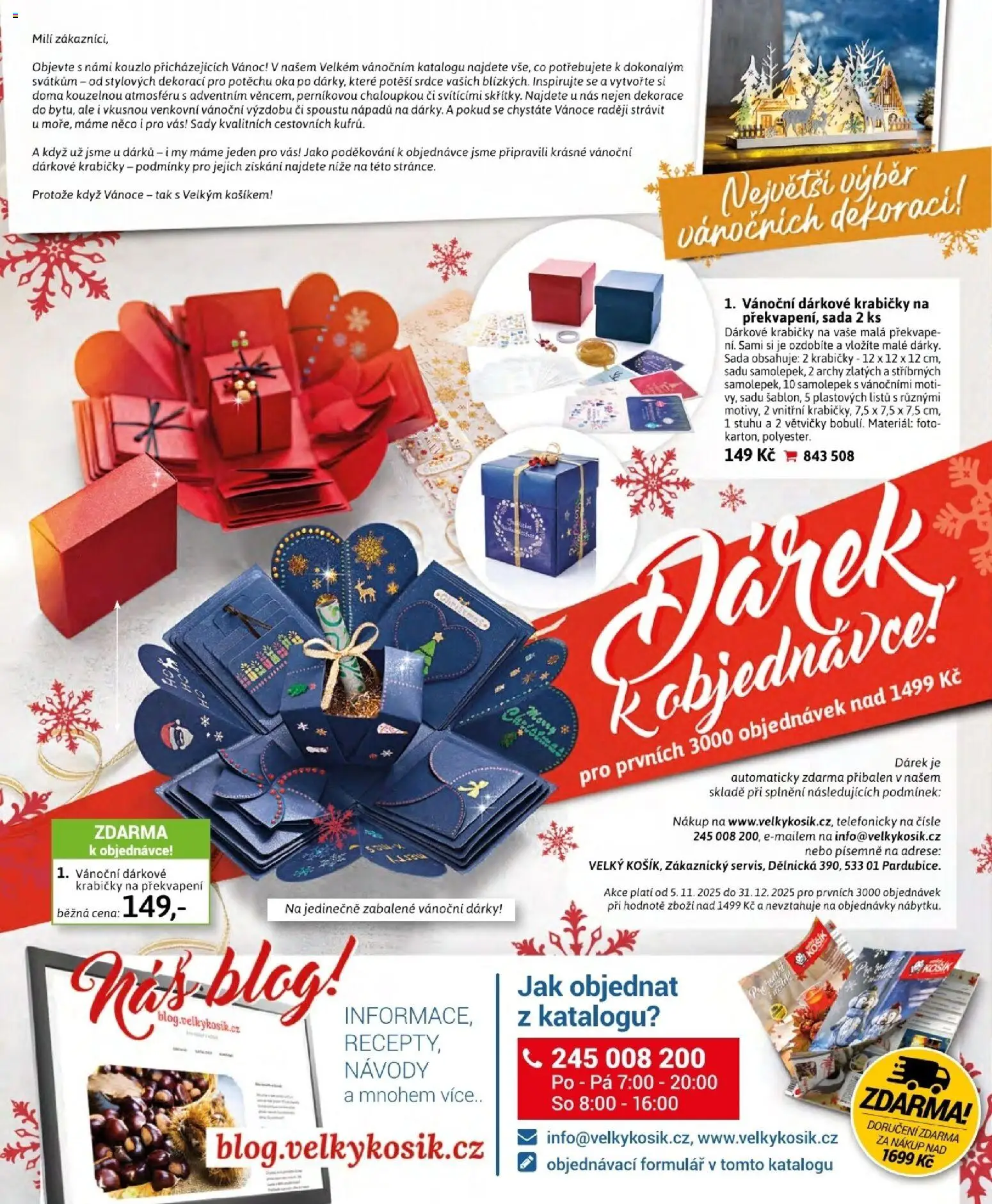 Velký Košík katalog listopad 2025 od 01.11.2025 | Strana: 2 | Produkty: Košík, Krabičky, Dekorace