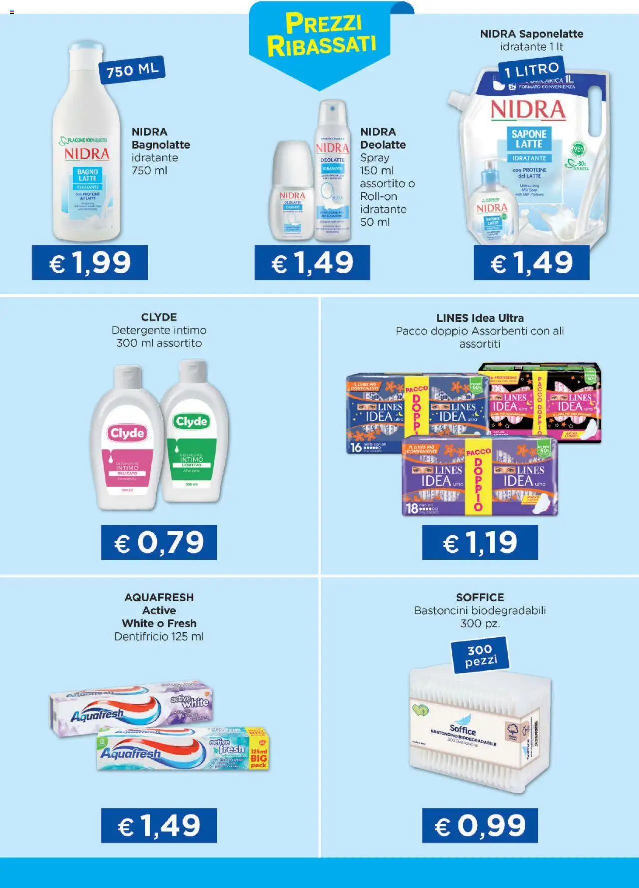Volantino Acqua e Sapone del 28.08.2025 | Pagina: 2 | Prodotti: Dentifricio, Detergente intimo, Detergente, Tè