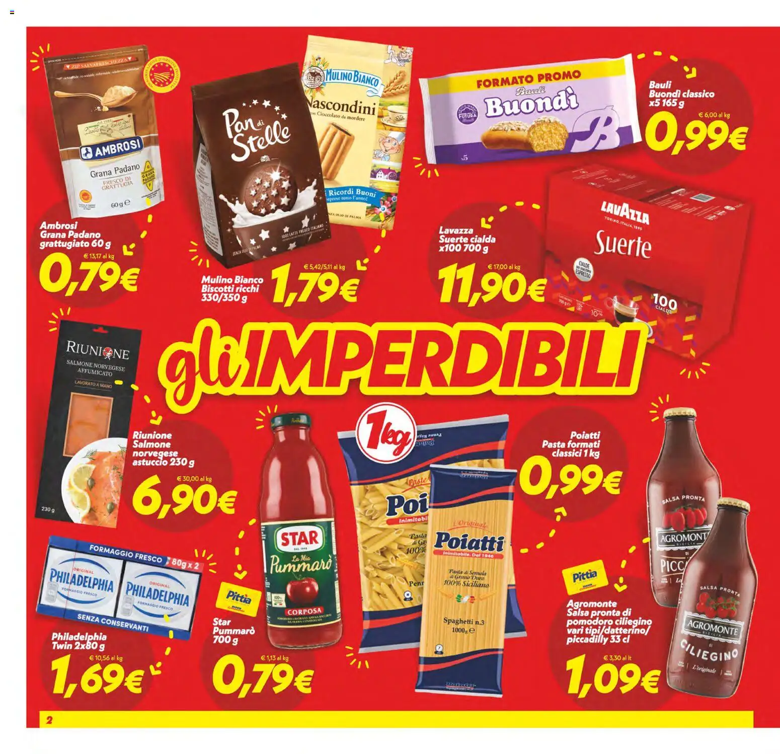 Volantino SuperConveniente del 05.12.2025 | Pagina: 2 | Prodotti: Latte, Grana Padano, Lavazza, Penne