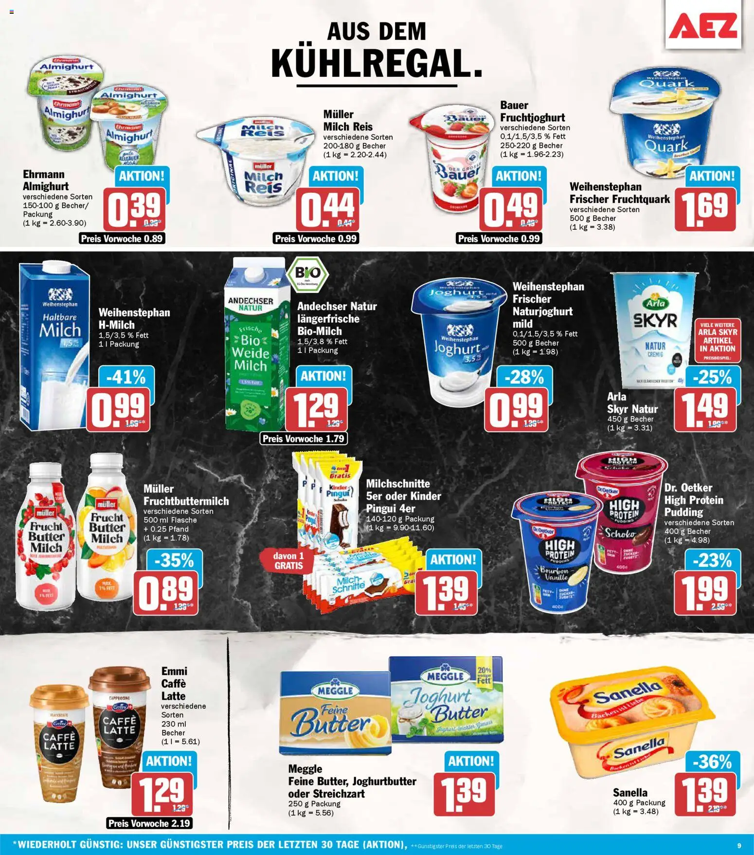 AEZ Prospekt 	 – gültig ab 02.03.2026 | Seite: 9 | Produkte: Joghurt, Skyr, Arla skyr, Reis