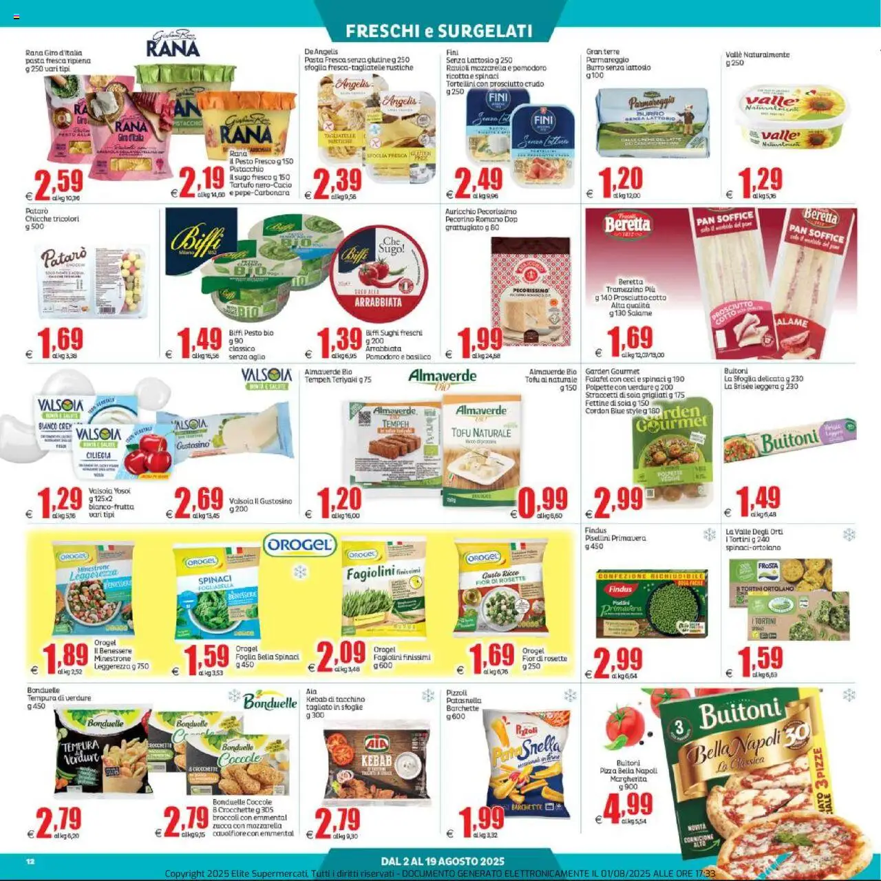 Volantino Elite Supermercati del 02.08.2025 | Pagina: 12 | Prodotti: Pomodoro, Tofu, Ricotta, Polpette