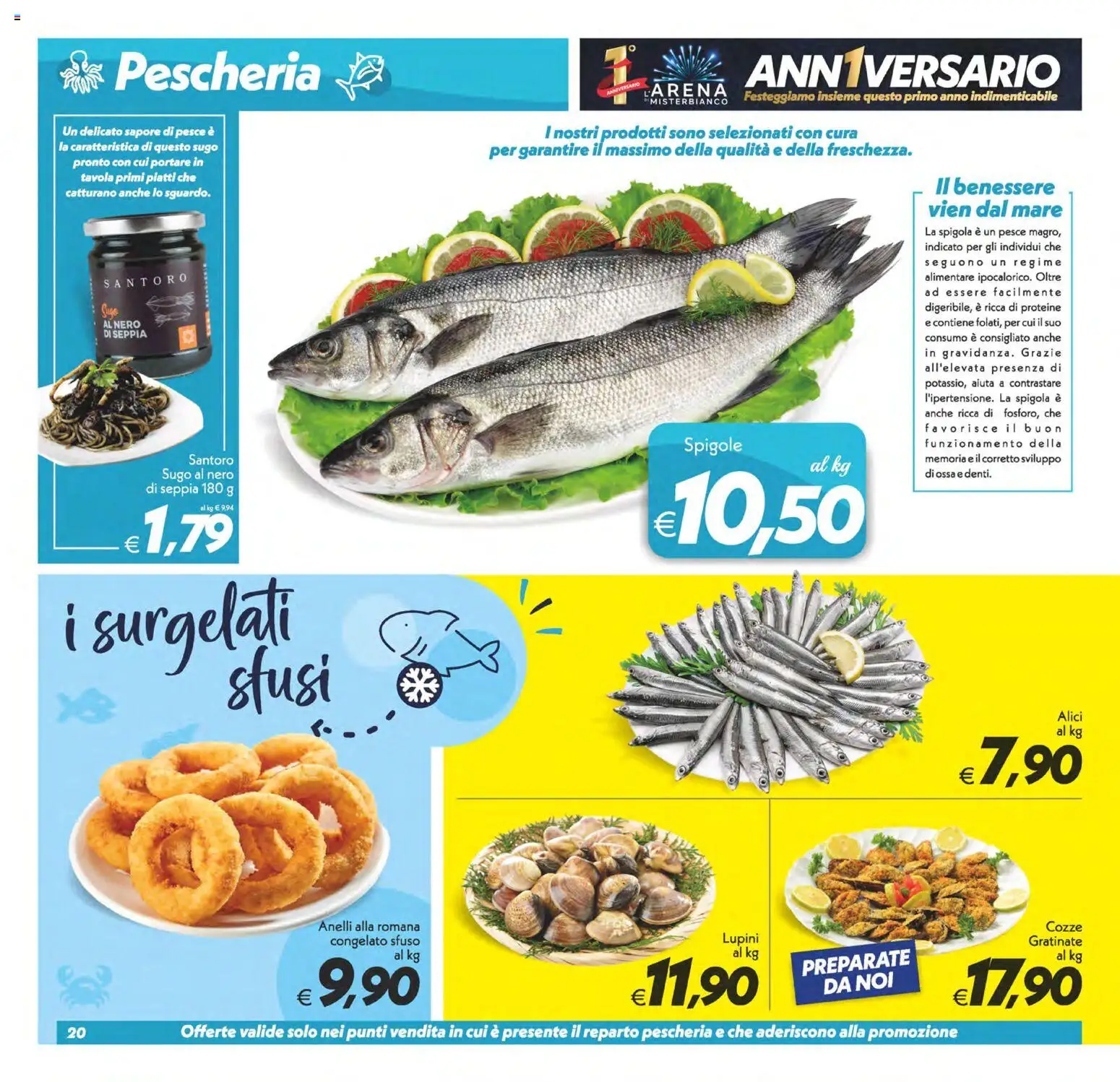 Volantino SuperConveniente del 24.10.2025 | Pagina: 20 | Prodotti: Pesce, Cozze, Spigola, Alici