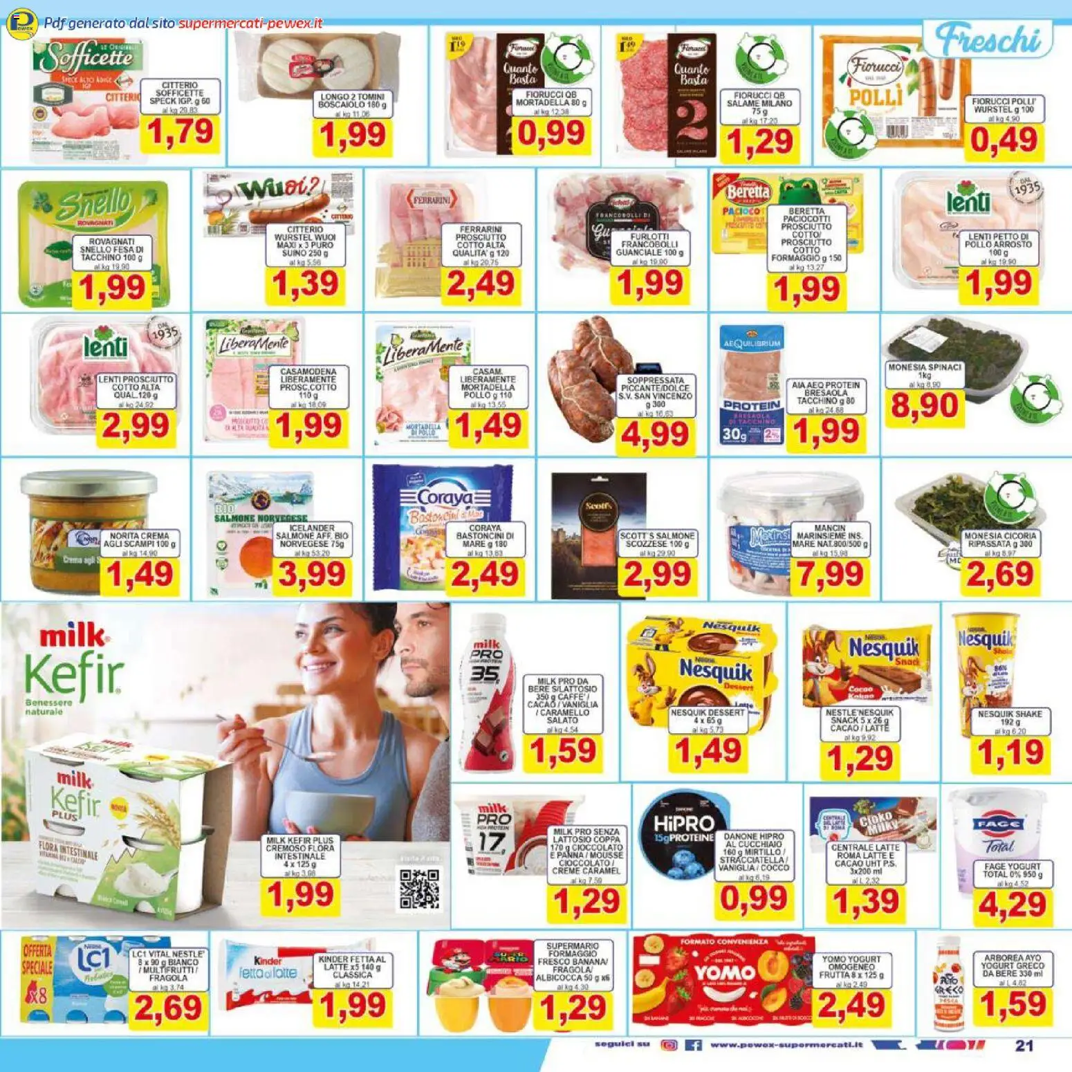 Volantino Pewex del 13.02.2026 | Pagina: 21 | Prodotti: Panna, Frutta, Prosciutto, Stracciatella
