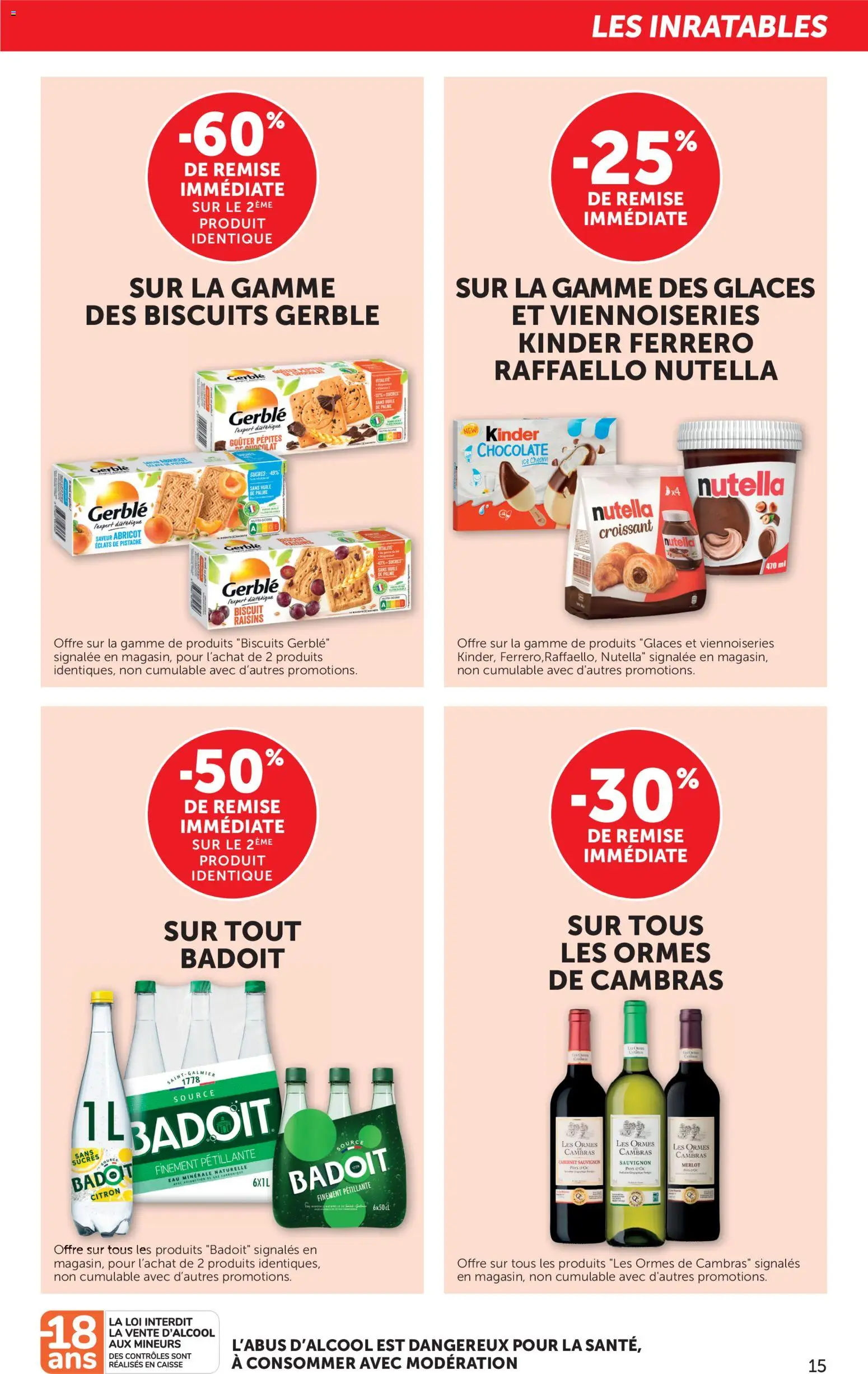 {H1} | Page: 15 | Produits: Abricot, Citron, Raffaello, Huile