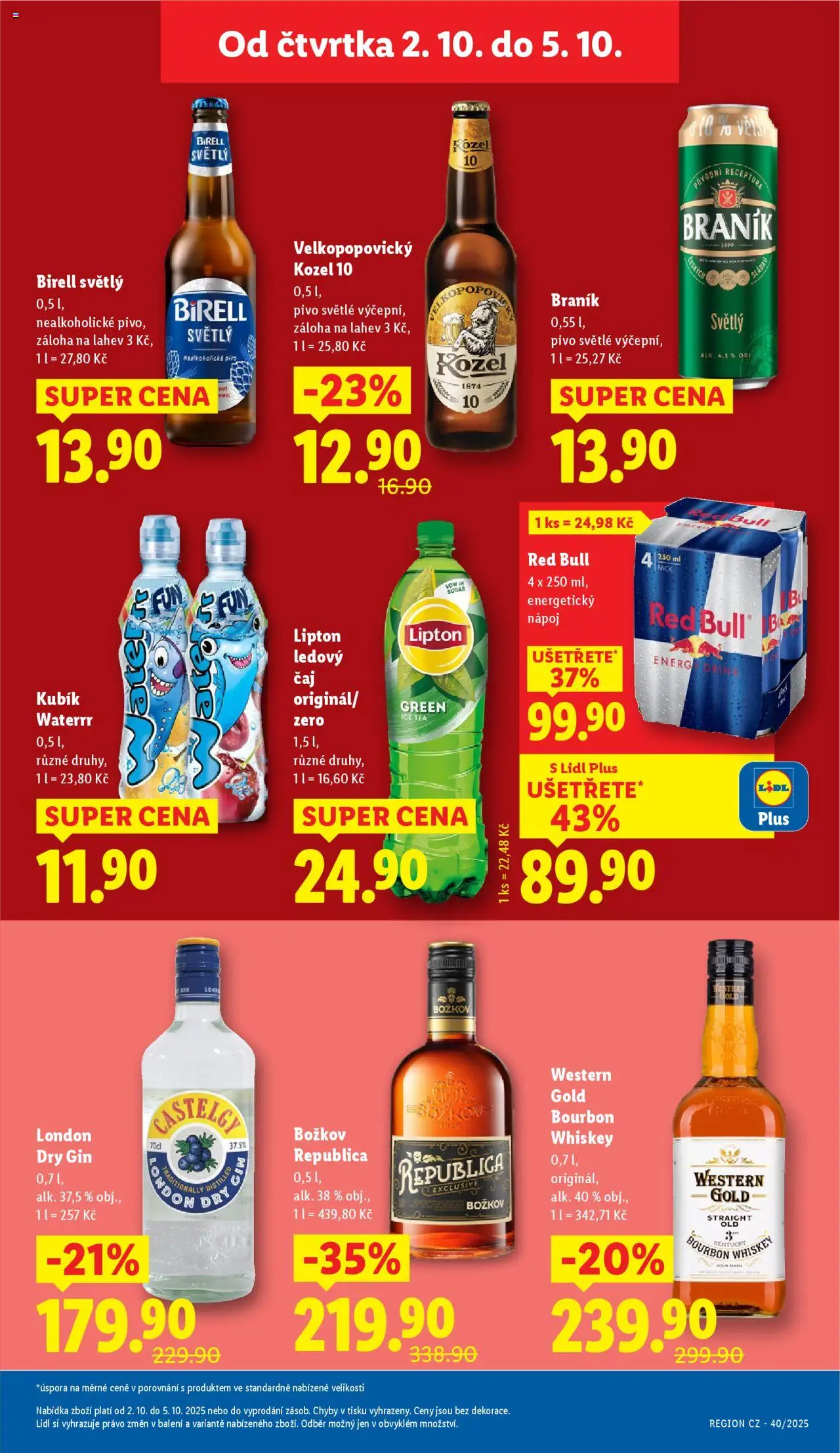 Lidl leták od 02.10.2025 | Strana: 19 | Produkty: Gin, London dry gin, Red Bull, Energy drink