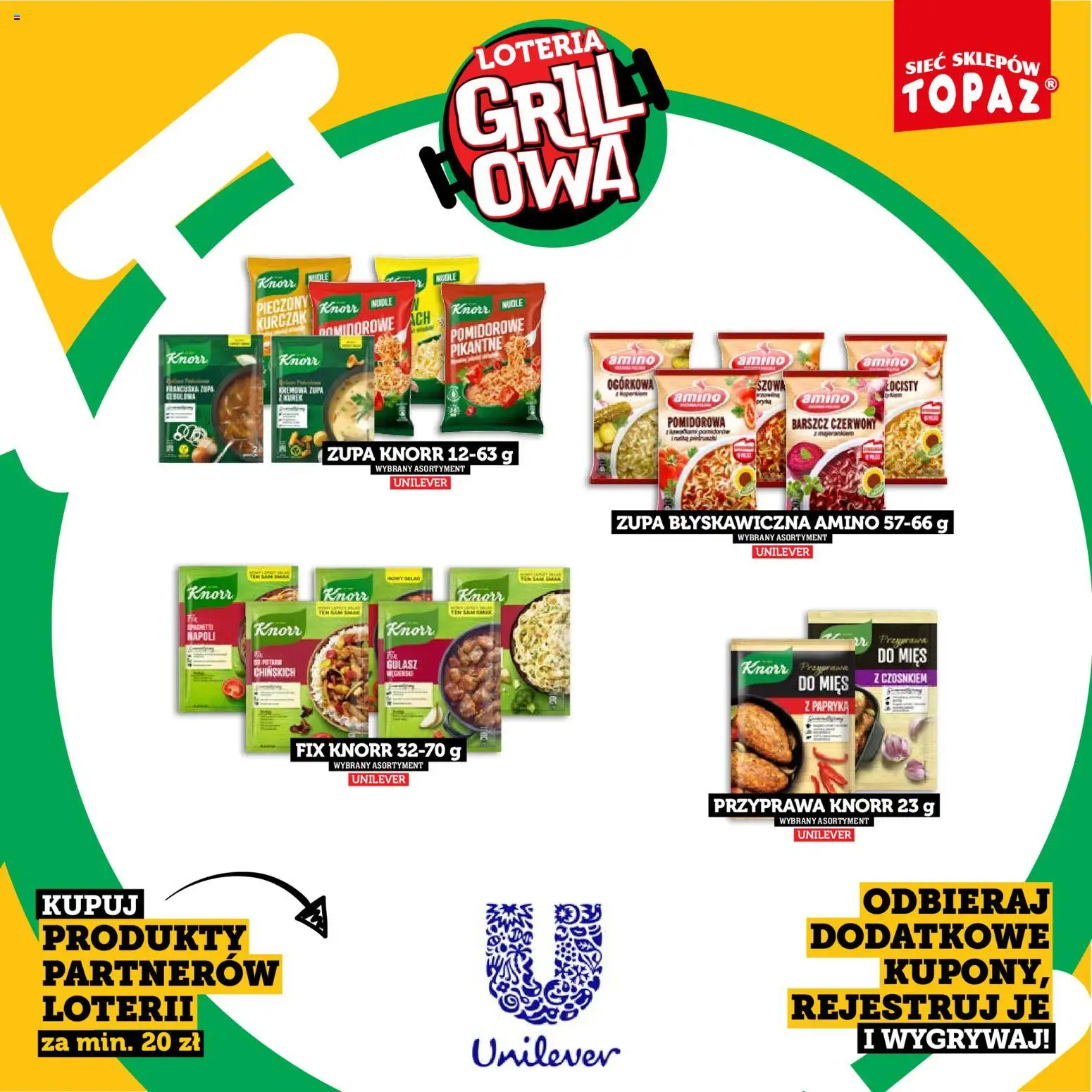 Topaz gazetka - Kupuj, Grilluj I Wygrywaj od 20.04.2026 | Strona: 65 | Produkty: Barszcz, Kurczak, Grill, Gulasz