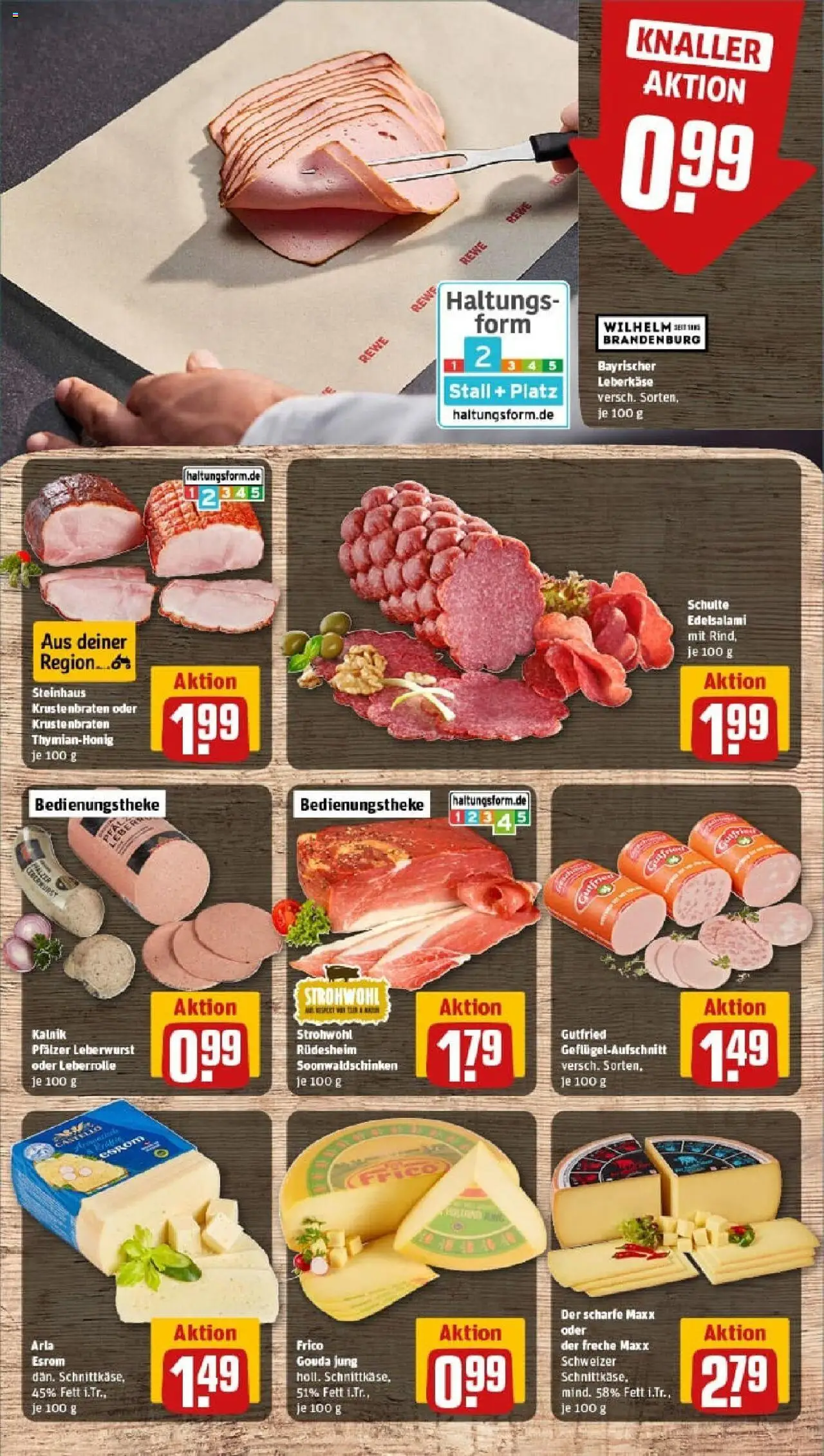 Rewe prospekt Mönchengladbach	 - gültig ab dem 22.06.2025 | Seite: 9 | Produkte: Gouda, Krustenbraten, Leberkase