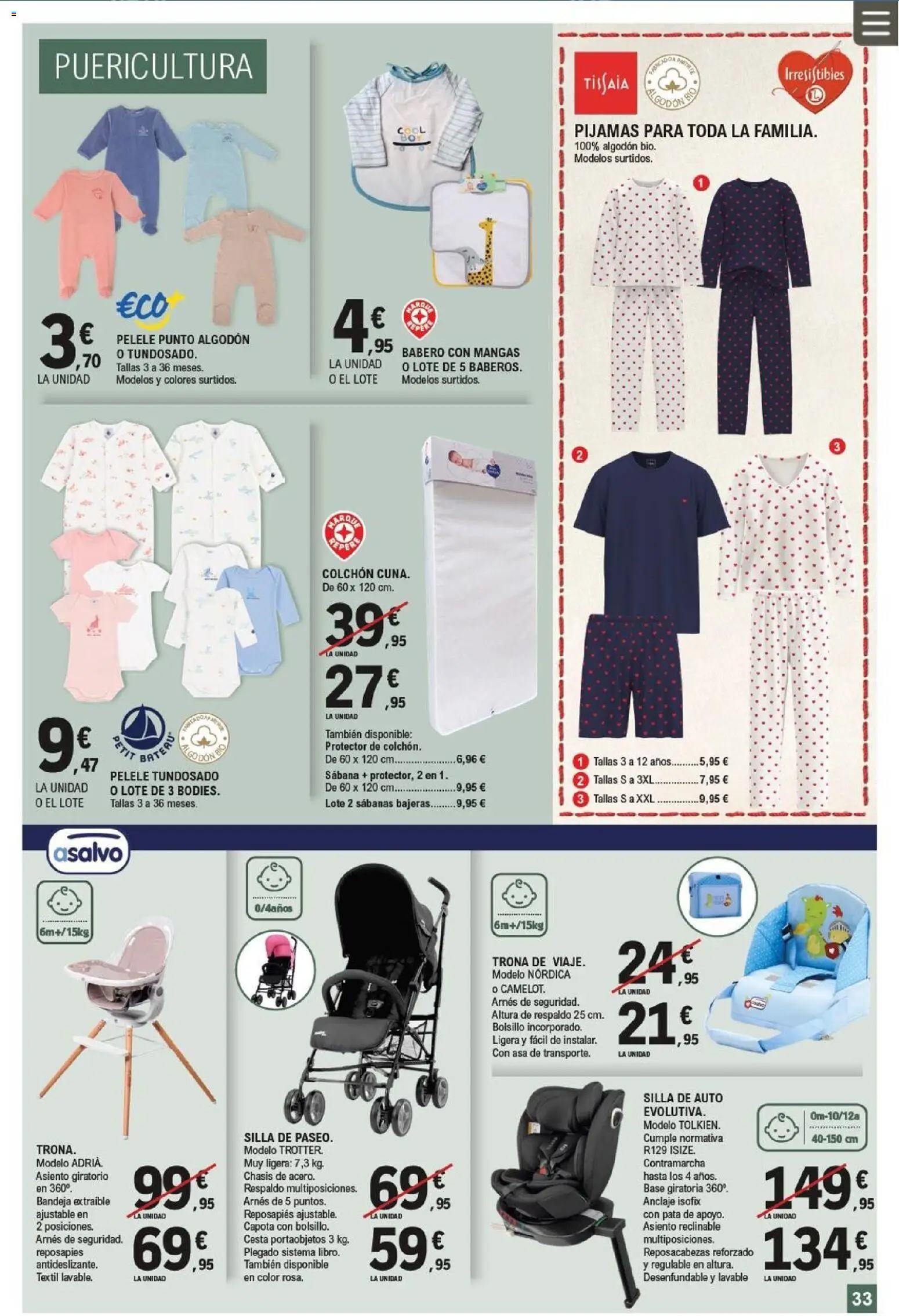 E.Leclerc folleto │ válido desde el 25.03.2026 | Página: 33 | Productos: Reposapiés, Colchon, Silla, Cesta