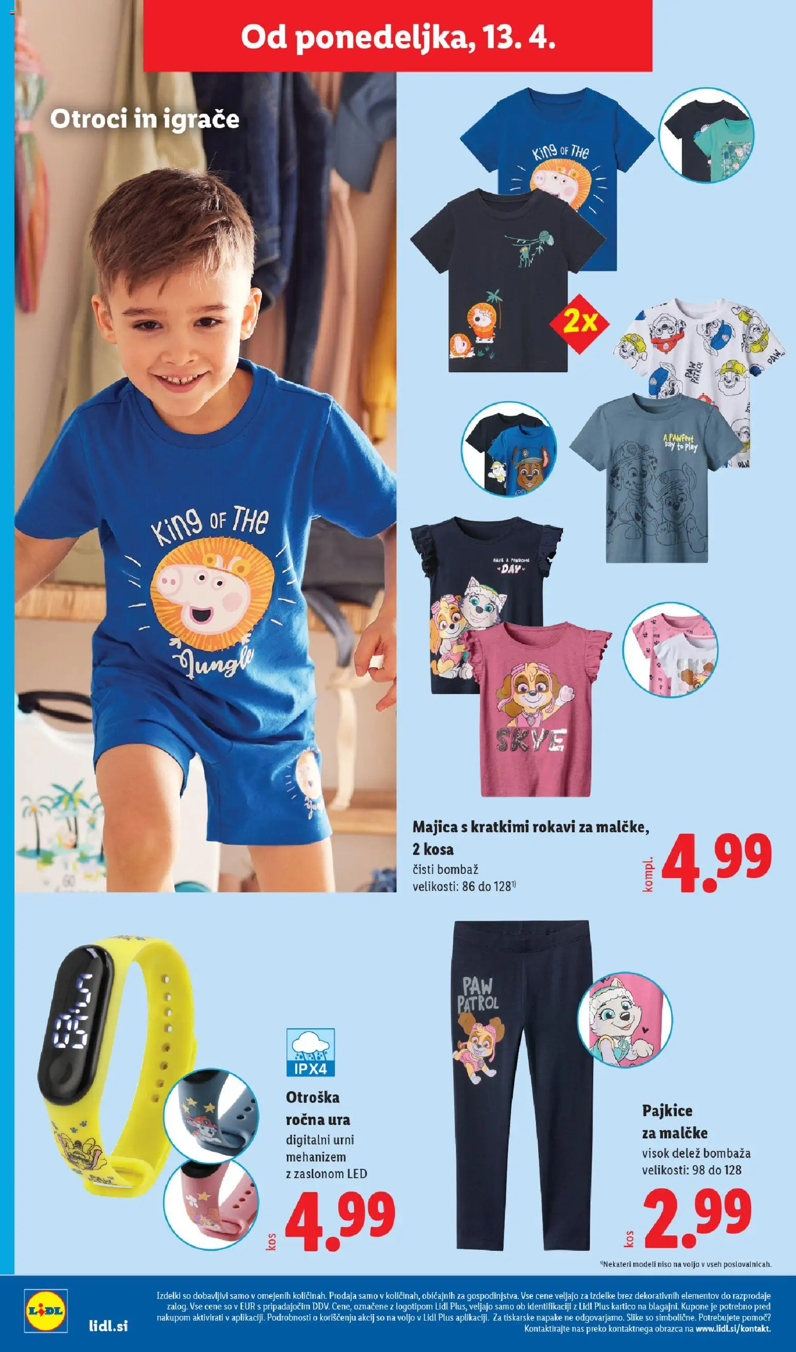 Novi Lidl katalog ponudbe – veljaven od 09.04.2026 | Stran: 64 | Izdelki: Ura, Pajkice, Majica