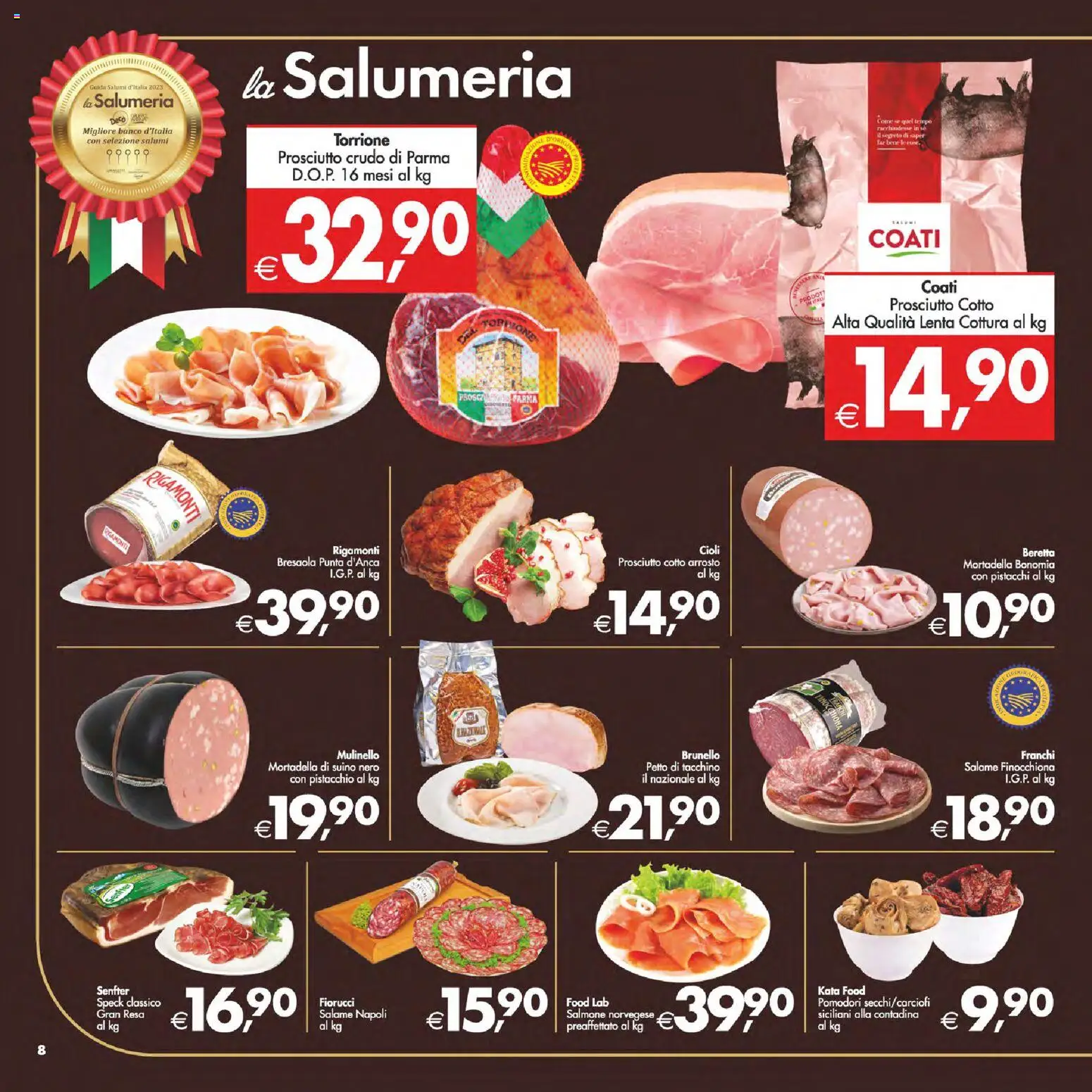 Volantino Decò del 23.01.2026 | Pagina: 9 | Prodotti: Salame, Suino, Tacchino, Mortadella