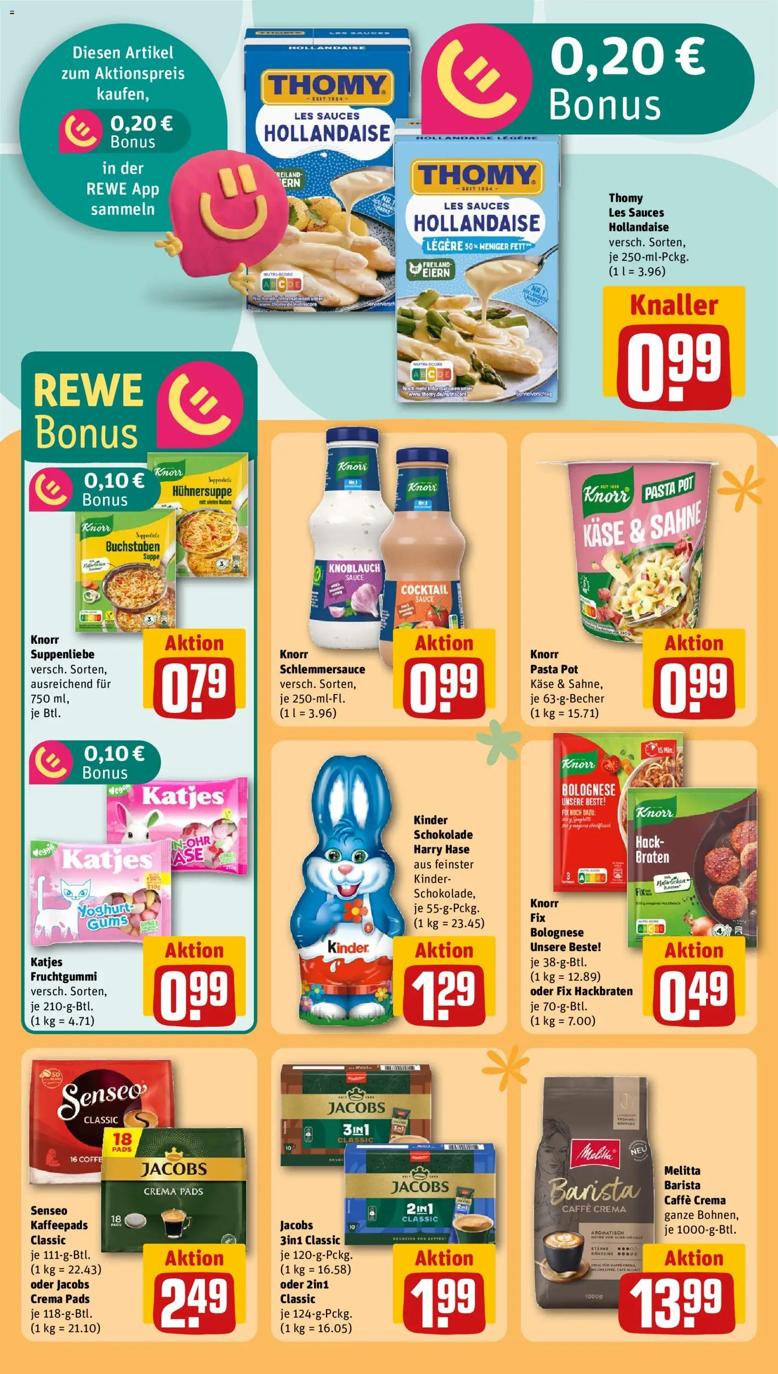 Rewe Prospekt 	 – gültig ab 16.03.2026 | Seite: 20 | Produkte: Melitta, Schokolade, Nudeln, Hackfleisch