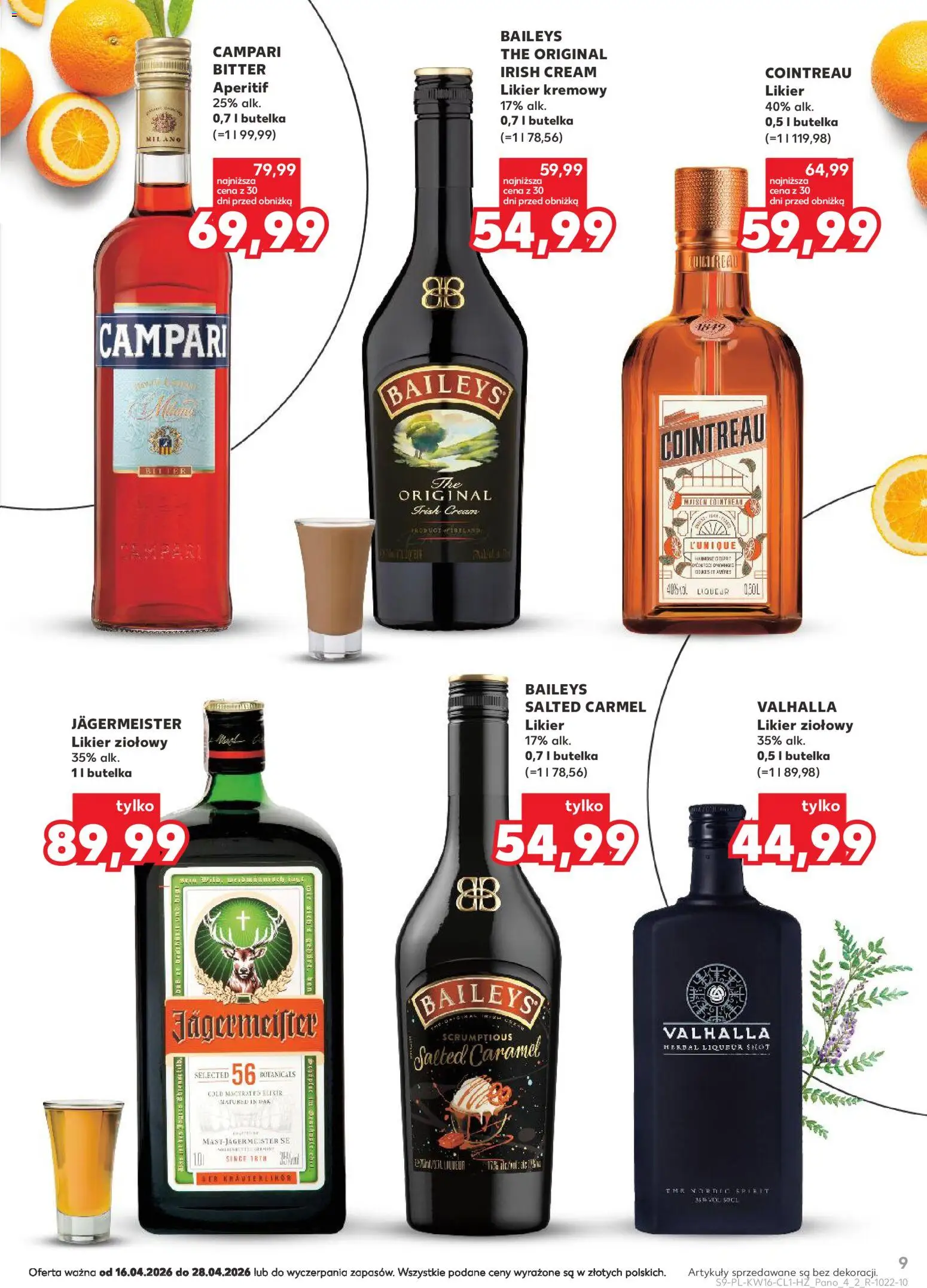 Kaufland Polsko leták - Barek od 16.04.2026 | Strana: 9 | Produkty: Jägermeister, Cointreau, Irish cream, Baileys