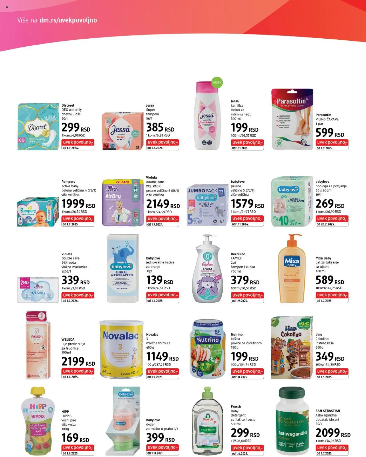 DM Drogerie katalog - važi od 16.09.2025 | Strana: 6 | Proizvode: Pampers, Mixa, Gel za tuširanje, Vlažne maramice