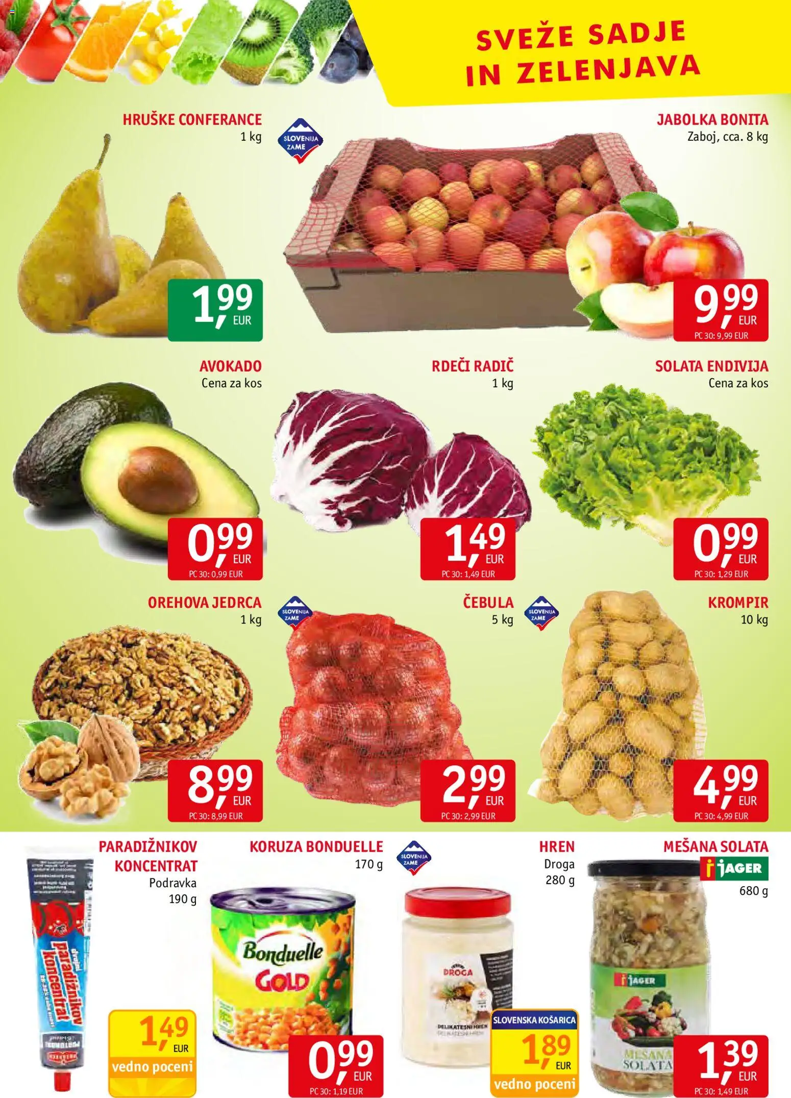 Novi Jager katalog ponudbe – veljaven od 28.01.2026 | Stran: 8 | Izdelki: Avokado, Krompir, Cebula, Zelenjava