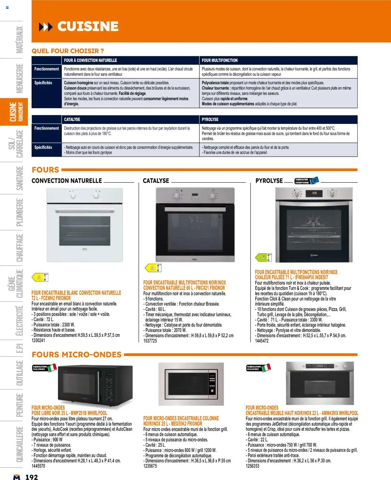 | Page: 192 | Produits: Plateau tournant, Meuble, Porte, Yaourt