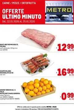 Anteprima del volantino Metro Offerte Freschissimi catalogo valido a partire dal 22.01.2026