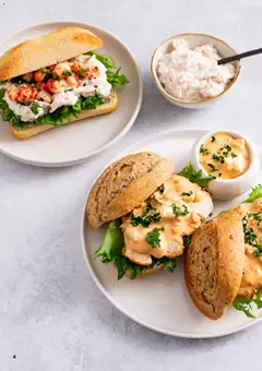 Forhåndsvisning av Sandwich, Sandwich with shrimp and sauce. gyldig fra 02.03.2026 | Side: 4