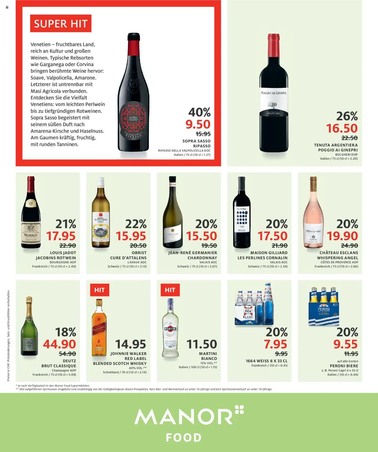 Manor Aktionen ab 19.08.2025 | Seite: 4 | Produkte: Duft, Rotwein, Bier