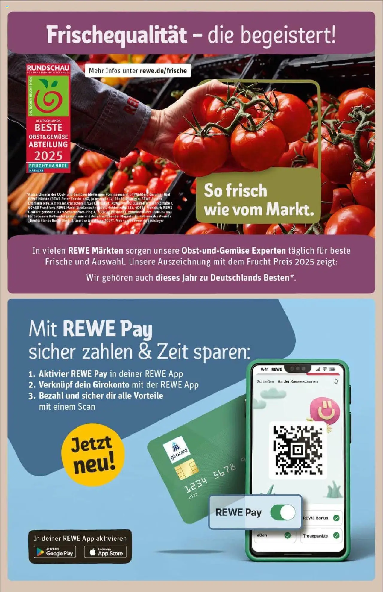 Rewe prospekt Dachau	 - gültig ab dem 13.07.2025 | Seite: 17 | Produkte: Gemüse, Obst