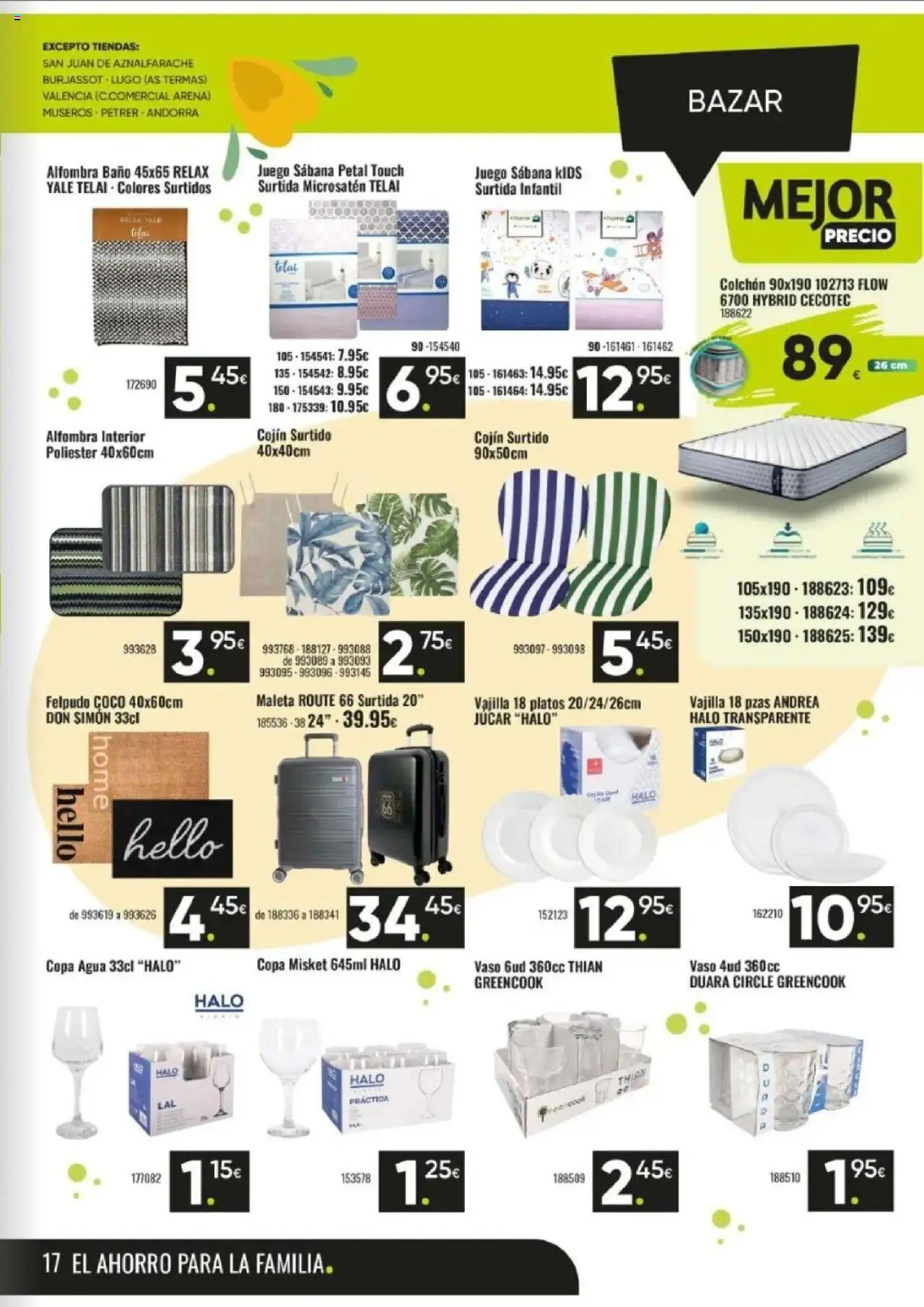 Family Cash folleto │ válido desde el 09.06.2025 | Página: 17 | Productos: Maleta, Βρεφικό κρεβάτι, Cojín, Baño