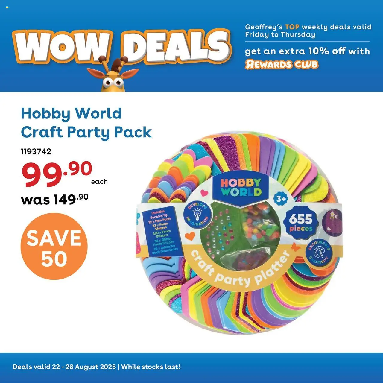 Toys R Us WOW Deals │ valid from 22.08.2025 | Page: 8 | Products: Platter, Adhesive, Foam