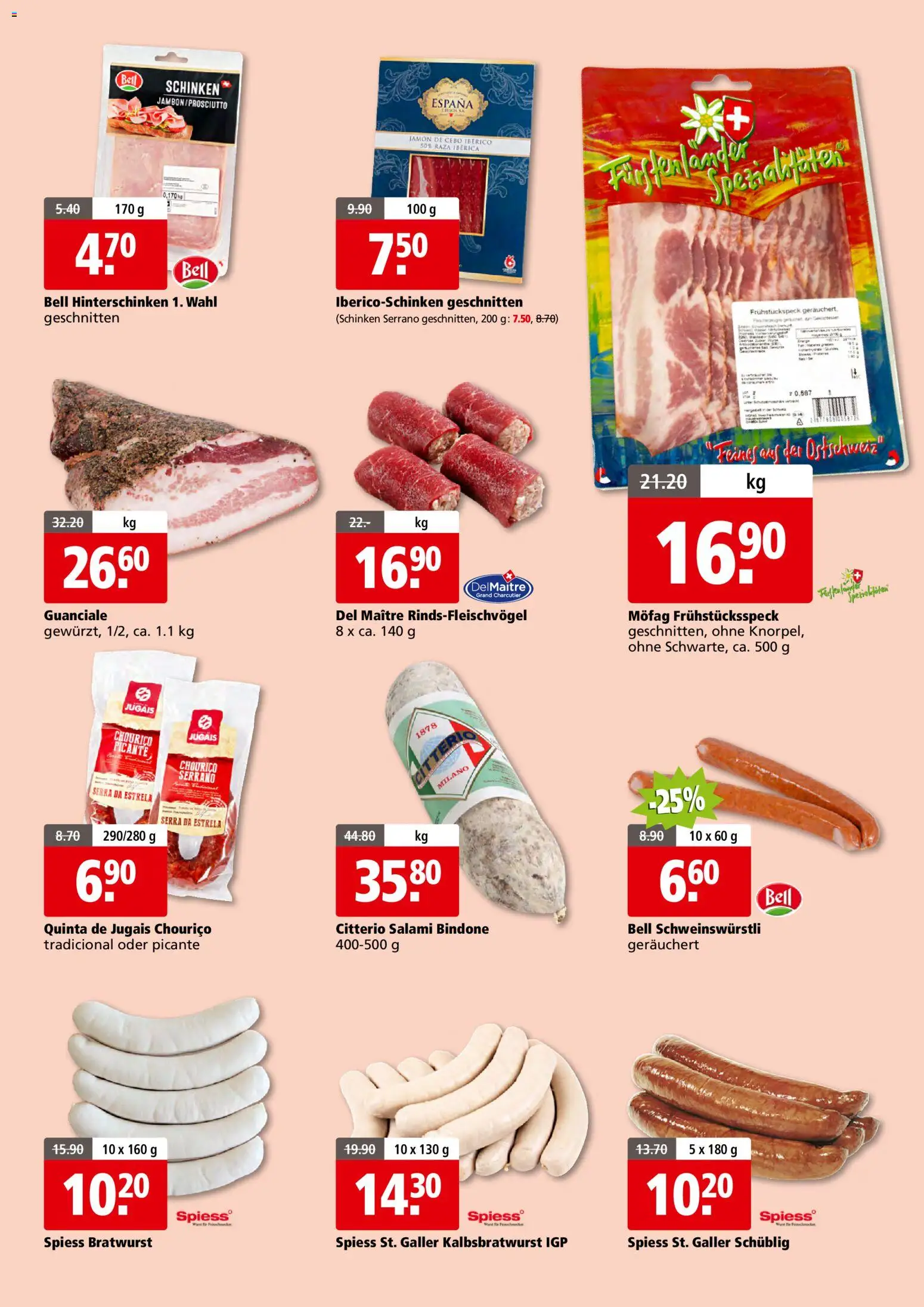 Aligro Aktionen Wildsaison Schlieren, Gossau SG, Frauenfeld, Rapperswil-Jona, Sargans, Bern, Brüttisellen, Pratteln, Emmen, Spreitenbach – gültig ab 27.10.2025 | Seite: 3 | Produkte: Salami, Schinken