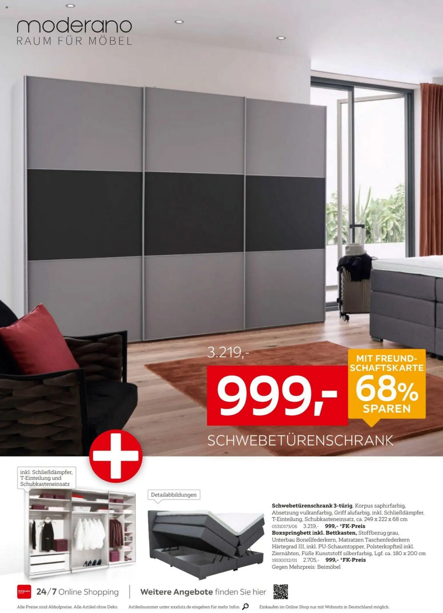 XXXL Lutz - Nr. 1 beim Preis – gültig ab 27.12.2025 | Seite: 28 | Produkte: Schwebetürenschrank, Boxspringbett