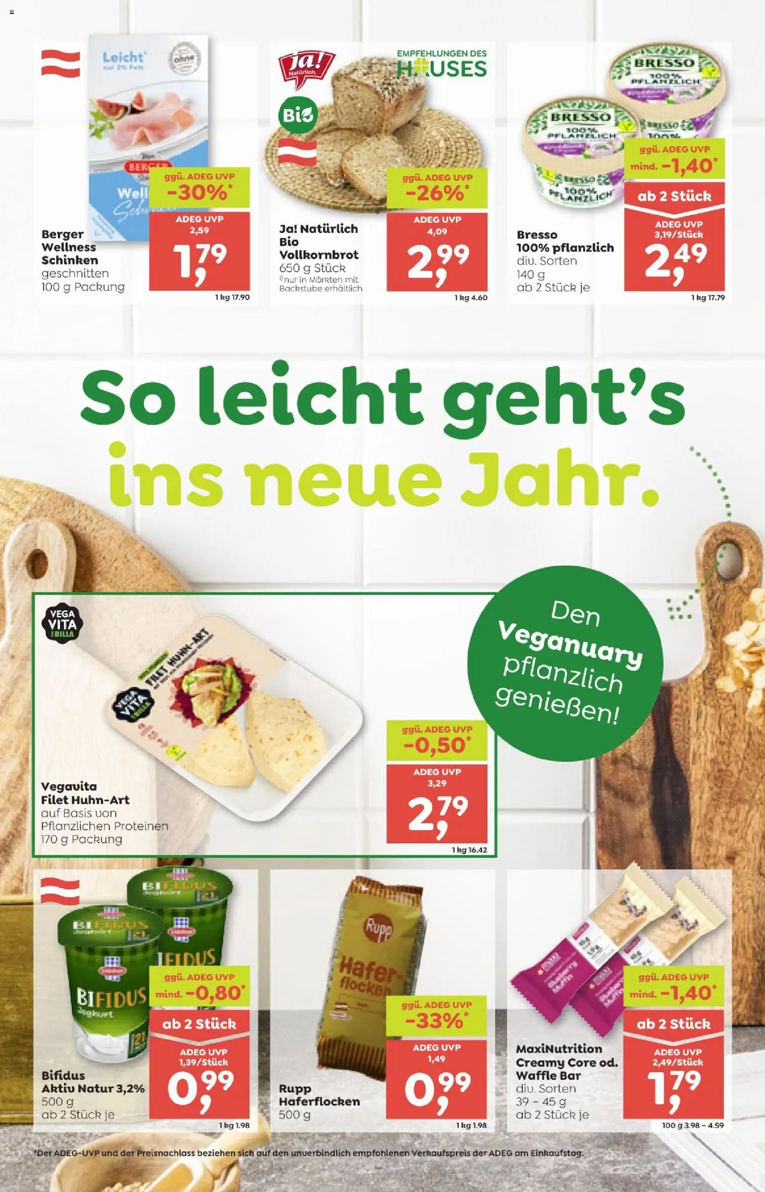 ADEG Vorarlberg gültig ab 02.01.2025 | Seite: 14 | Produkte: Flocken, Schinken