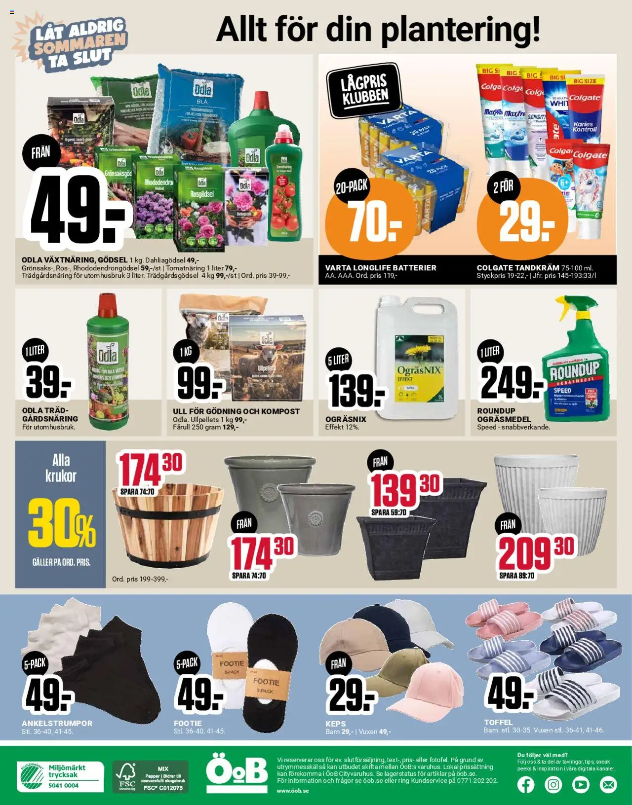 ÖoB reklamblad aktuell från 09.06.2025 | Sida: 16 | Produkter: Batterier, Tandkräm, Ring, Papper