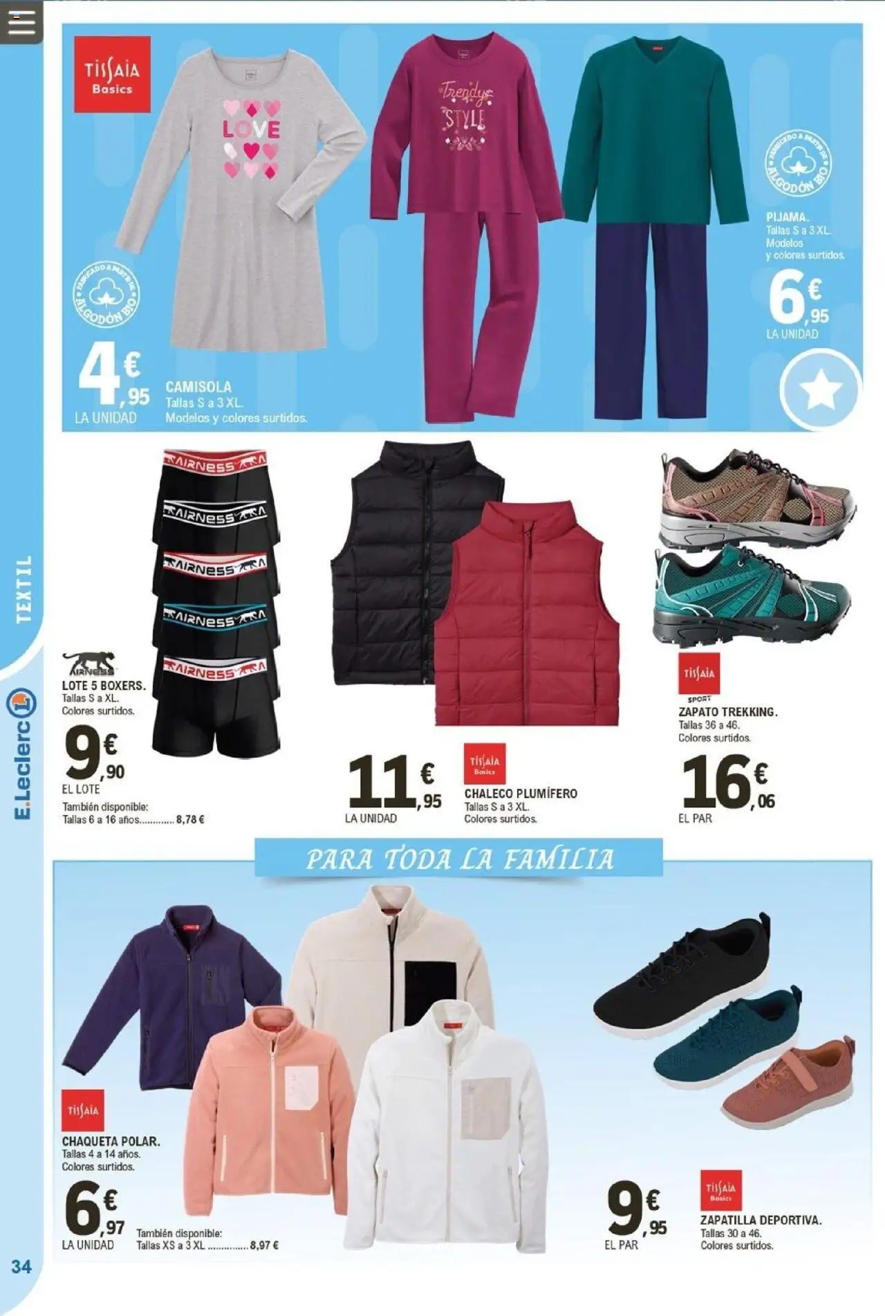 E.Leclerc folleto │ válido desde el 24.09.2025 | Página: 34 | Productos: Chaleco, Chaqueta, Pijama