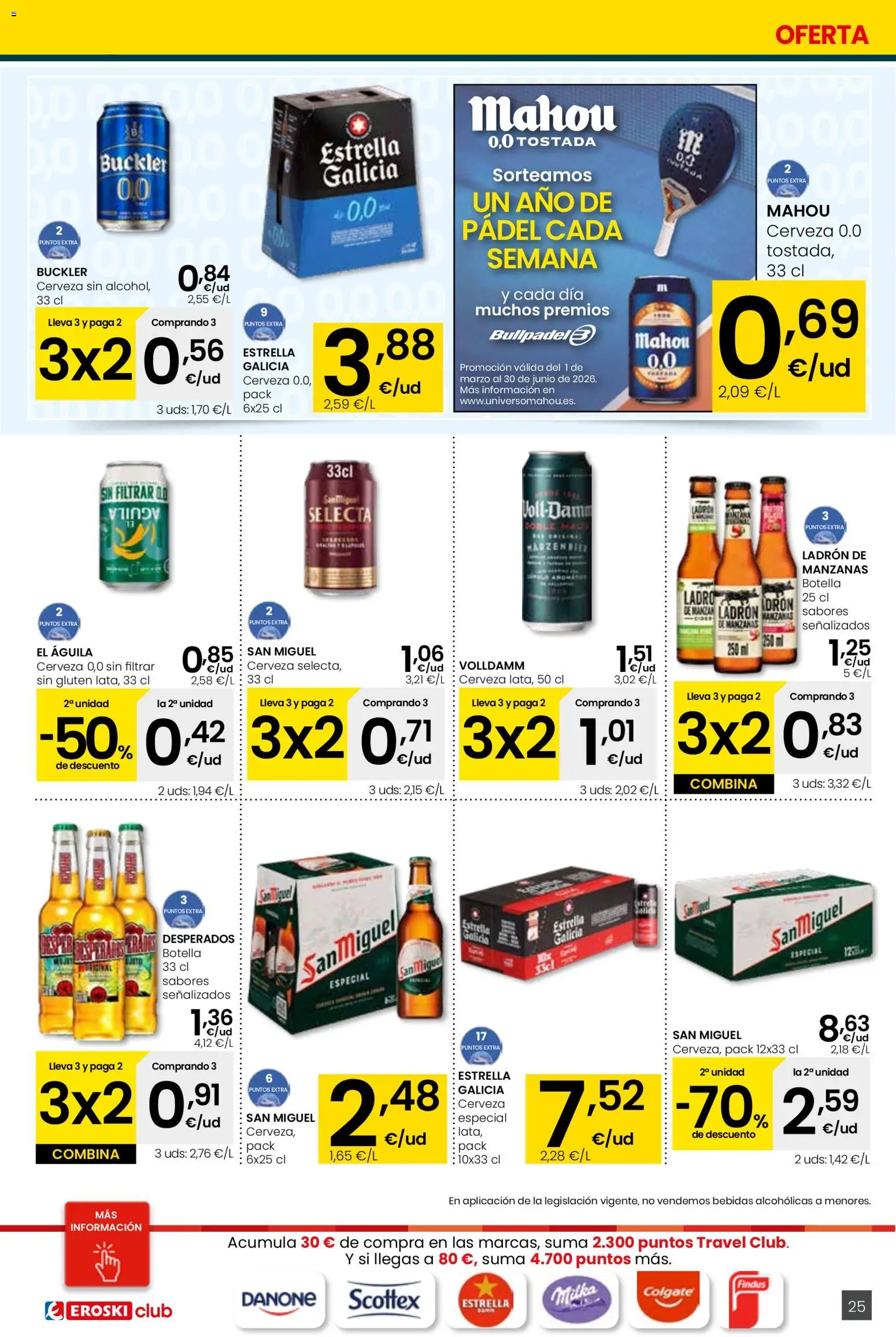 Eroski - Viste tu cesta de primavera  │ válido desde el 12.03.2026 | Página: 25 | Productos: Cerveza, Manzanas, Παρμεζάνα