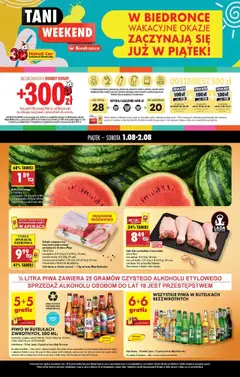 Biedronka gazetka - Tani weekend od 01.08.2025 | Strona: 1 | Produkty: Lampki, Kraina mięs, Schab wieprzowy bez kości, Warka