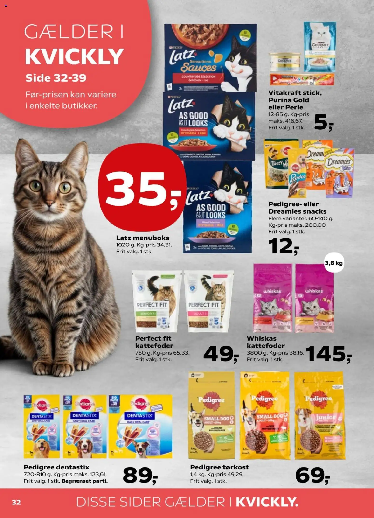 Kvickly tilbudsavis – gyldig fra 13.03.2026 | Side: 33 | Produkter: Kattefoder