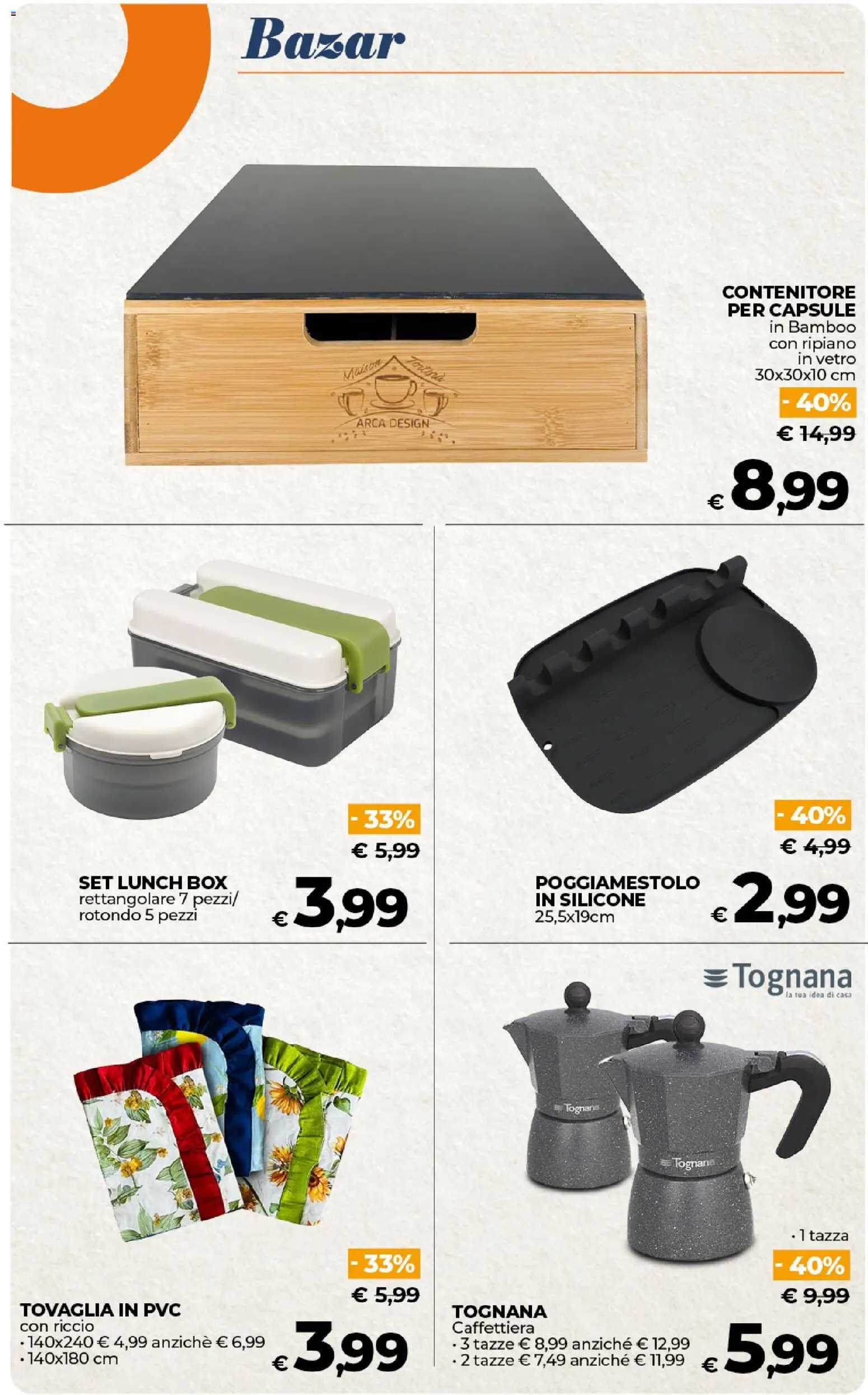 Volantino Ipercoop del 17.01.2026 | Pagina: 58 | Prodotti: Caffettiera, Contenitore, Silicone, Tovaglia