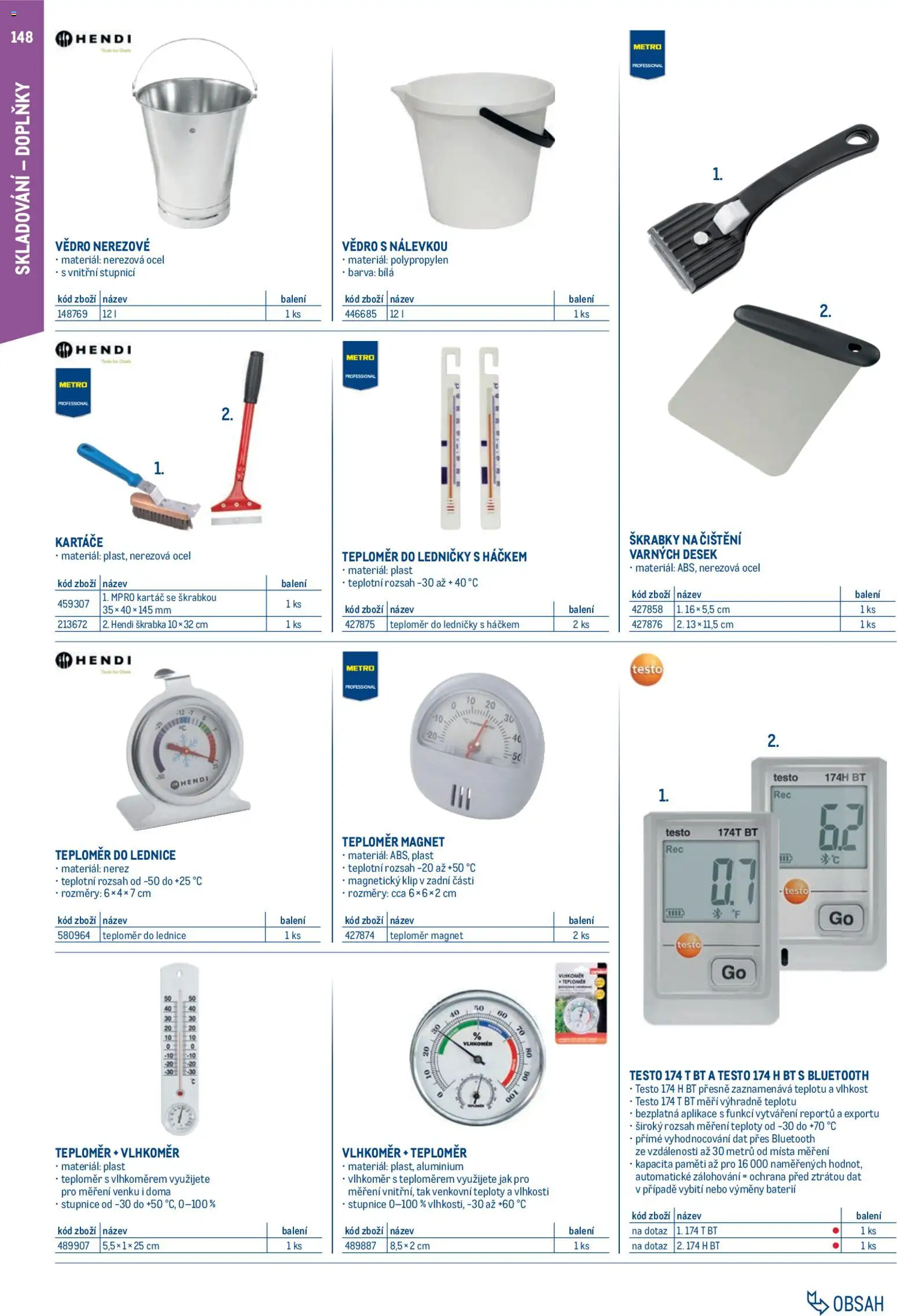 Makro leták - Gastro vybavení a zařízení od 01.02.2026 | Strana: 148 | Produkty: Škrabka, Teploměr, Těsto, Kartáč