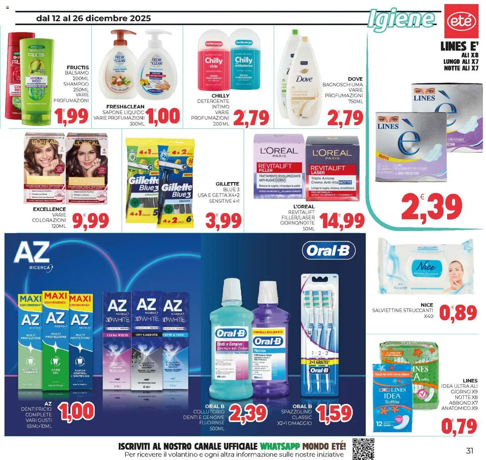 Volantino Eté del 12.12.2025 | Pagina: 31 | Prodotti: Balsamo, Sapone, Dentifricio, Collutorio