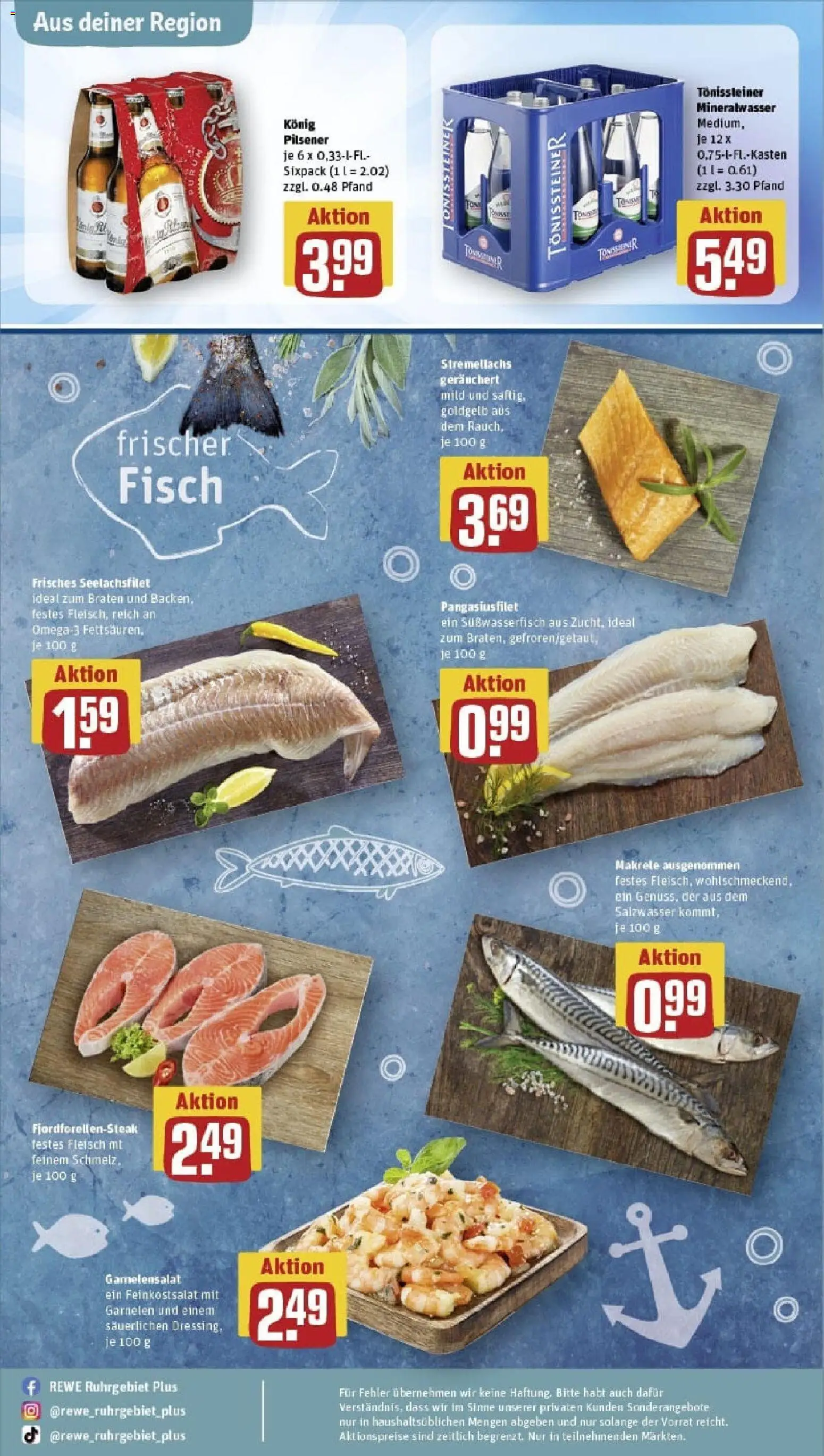 Rewe prospekt Straelen	 – gültig ab 26.10.2025 | Seite: 34 | Produkte: Konig pilsener, Mineralwasser, Fisch, Steak