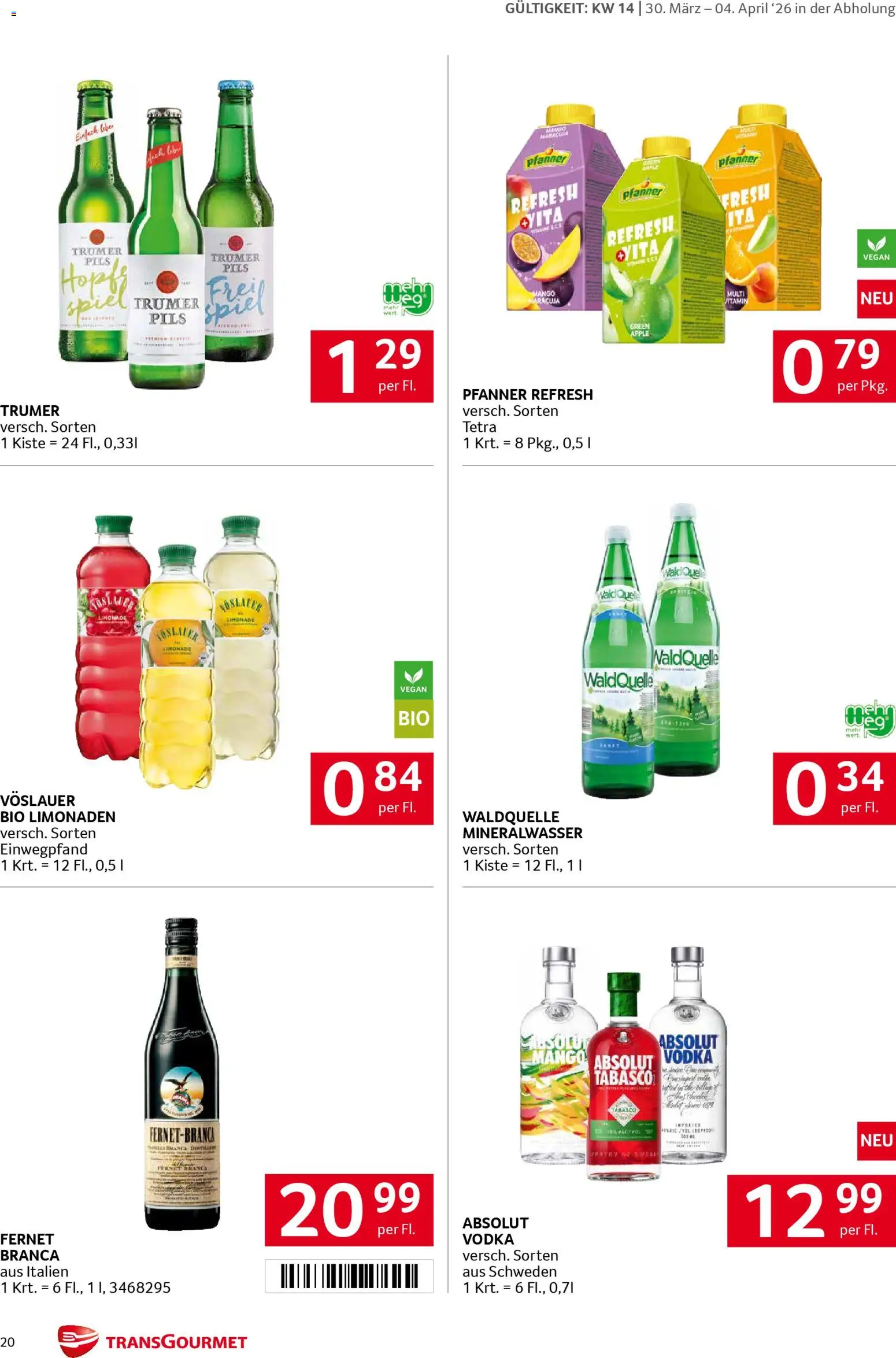 Transgourmet Flugblatt gültig ab 30.03.2026 | Seite: 19 | Produkte: Mango, Spiel, Apple