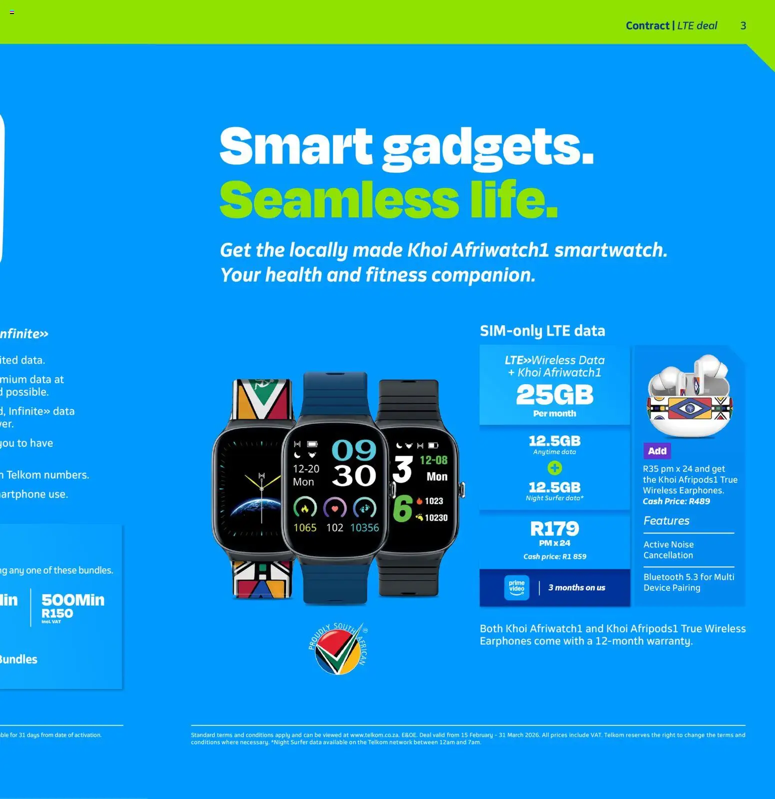 New Telkom catalogue – valid from 15.02.2026 | Page: 3 | Products: Data, Earphones