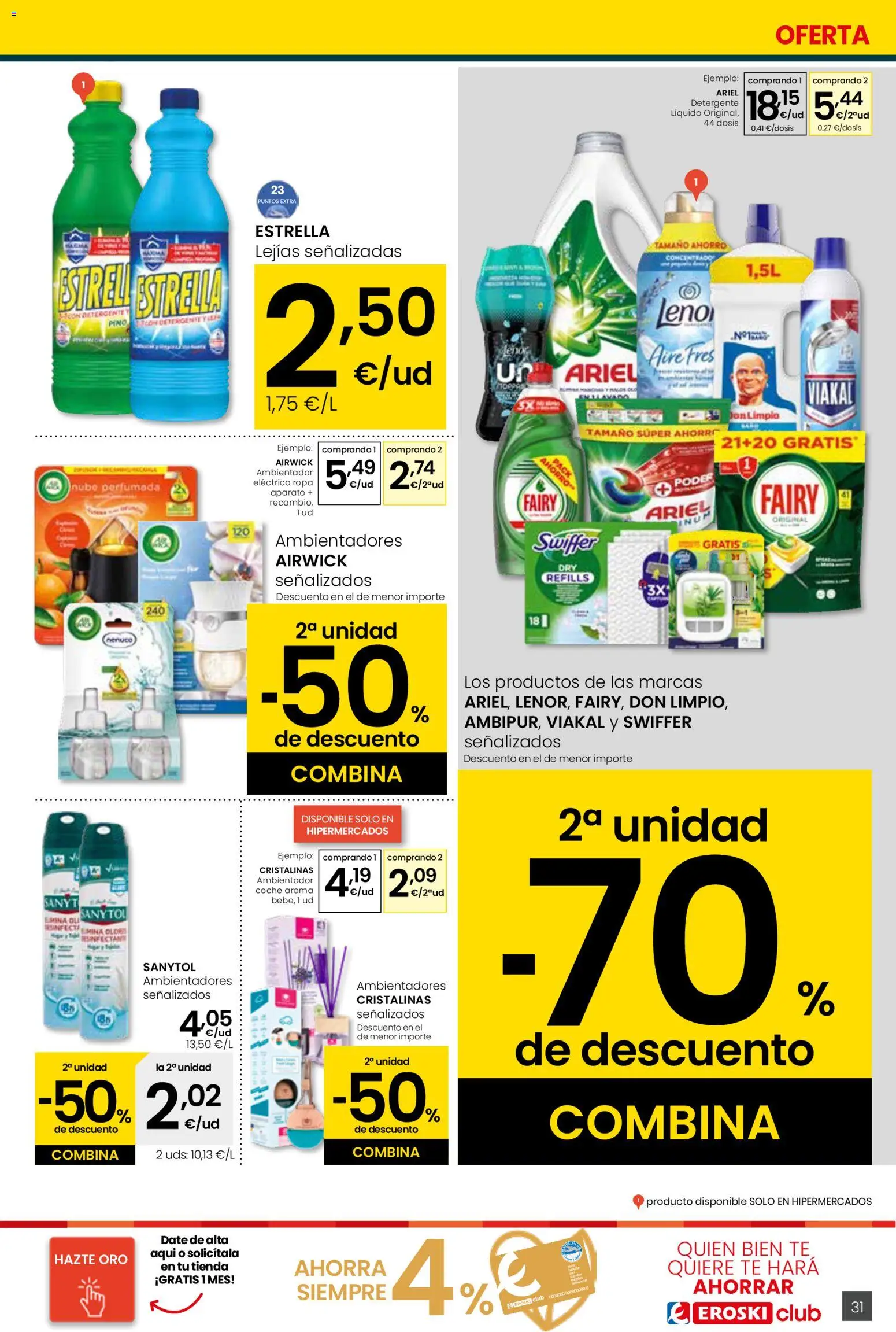 Eroski - Viste tu cesta de primavera  │ válido desde el 26.02.2026 | Página: 31 | Productos: Detergente, Té, Ropa