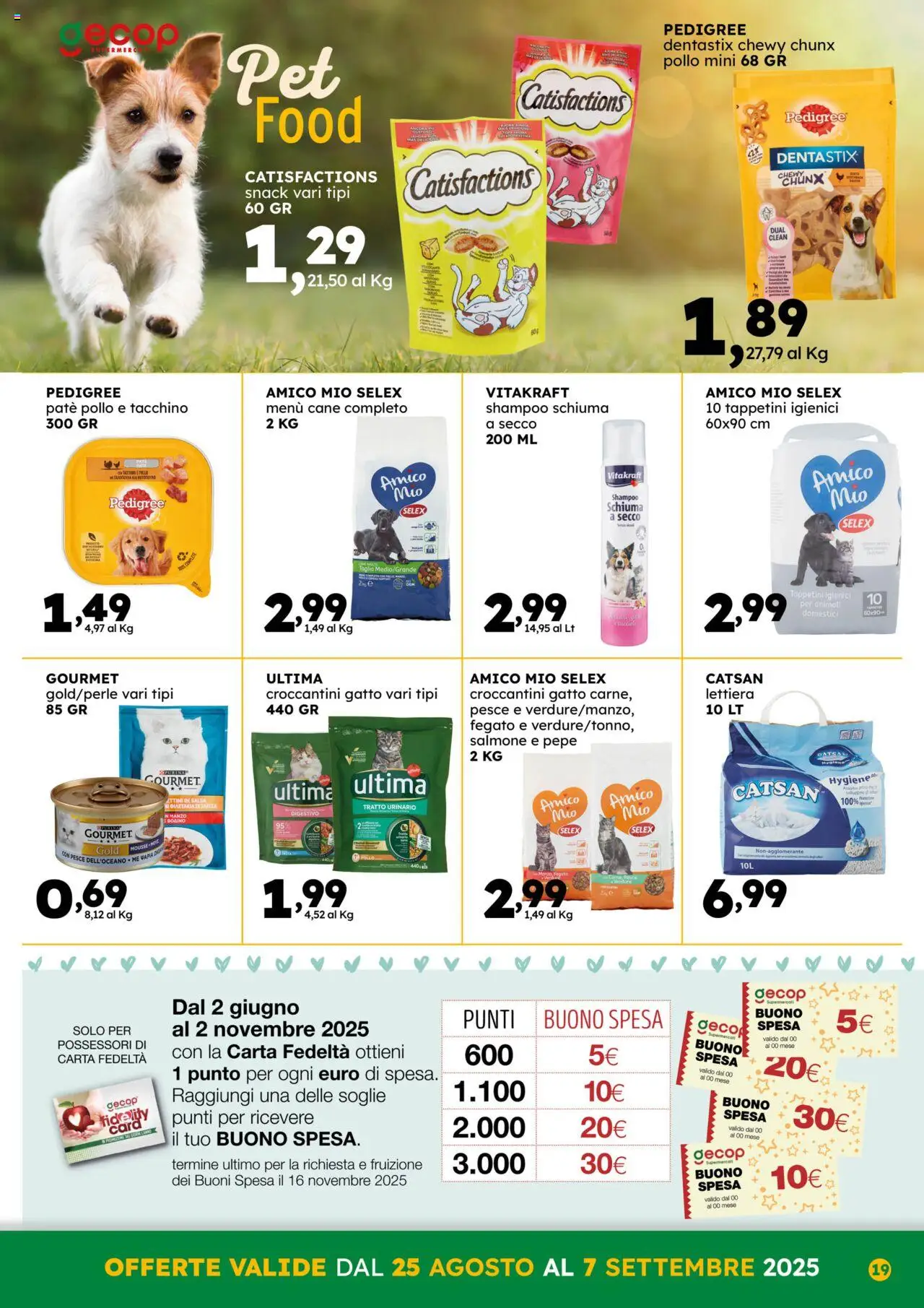 Volantino GECOP del 25.08.2025 | Pagina: 19 | Prodotti: Shampoo, Verdure, Tacchino, Digestivo